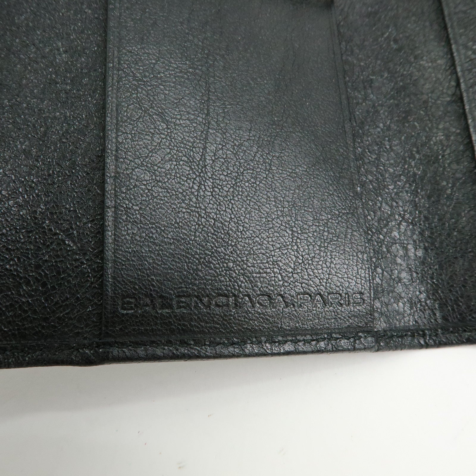 BALENCIAGA Leather Giant Osaka 6 Ring Key Case Key Holder Black 285377