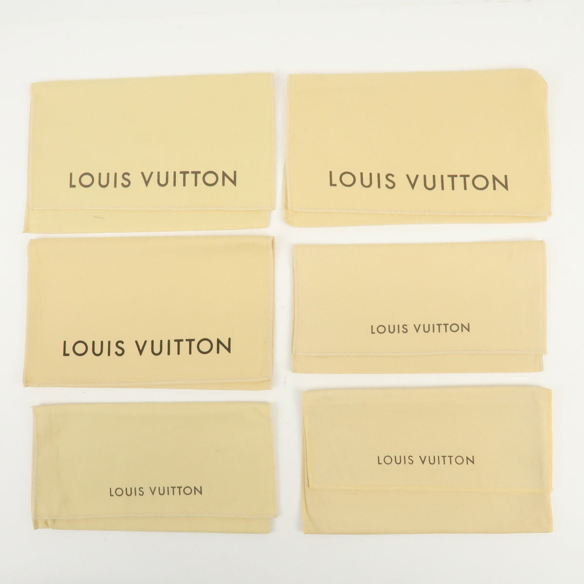 Louis Vuitton Lot of 25 Dust Bag Storage Bag Flap Style Beige