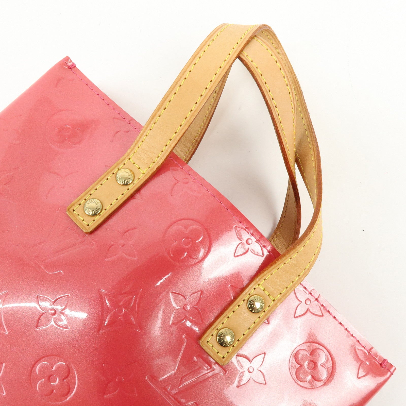 Louis Vuitton Monogram Vernis Reade PM Hand Bag Framboise M9132F