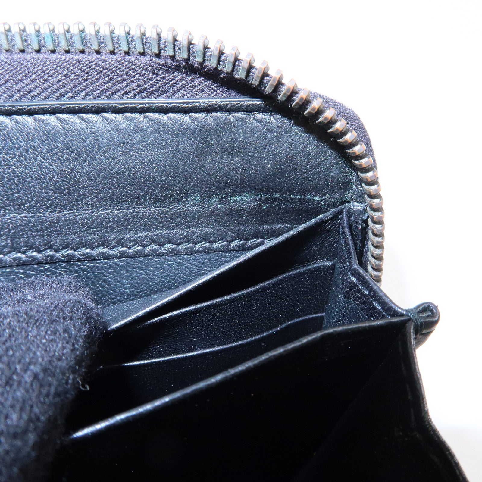 BOTTEGA VENETA Intrecciato Leather Round Zippy Long Wallet Black