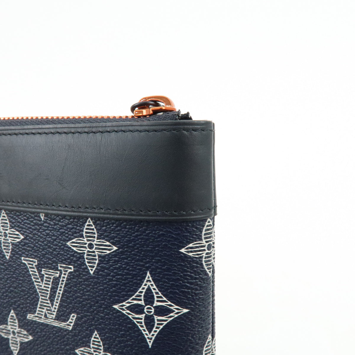 Louis Vuitton Monogram Ink Upside Down Pochette Apollo Navy M62905
