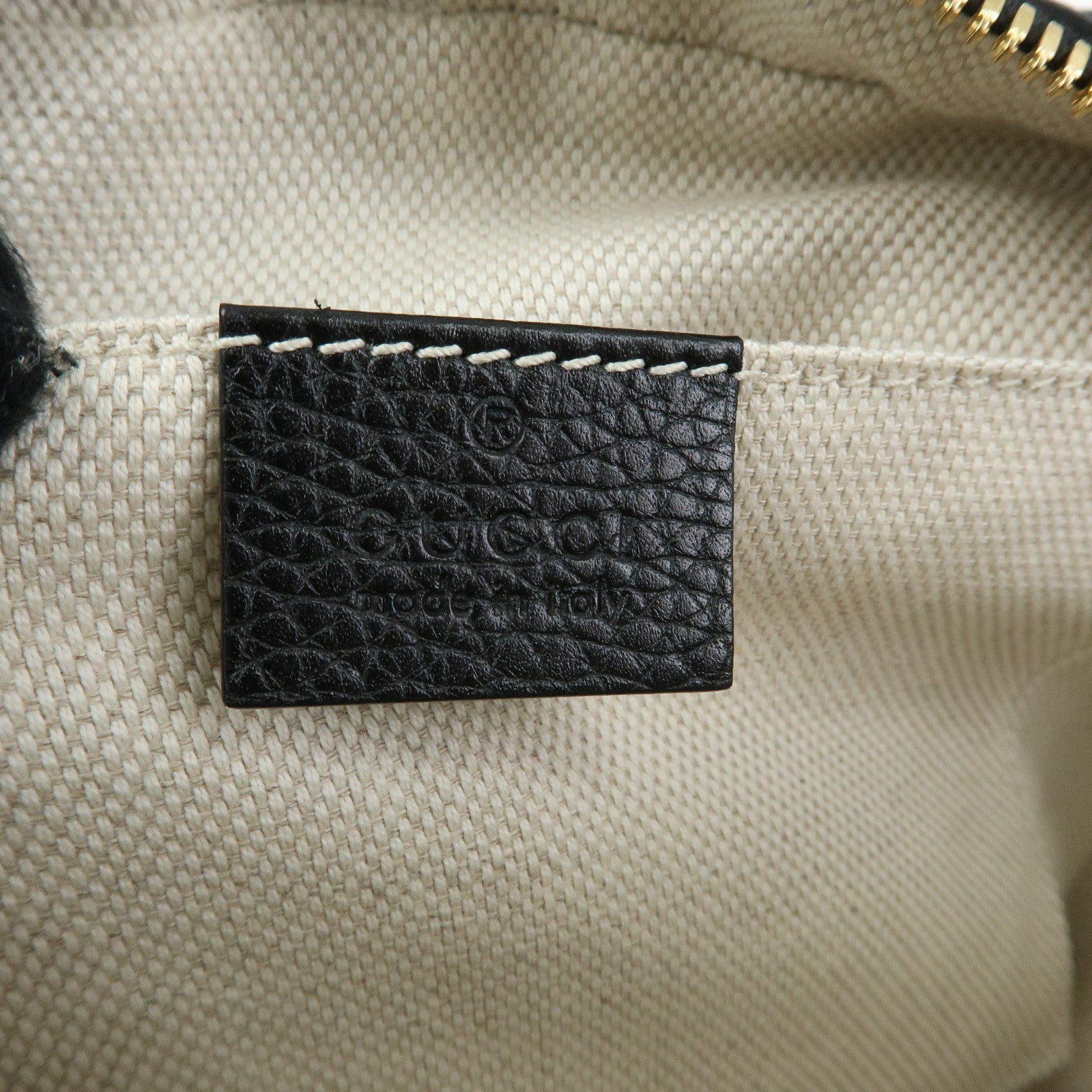 GUCCI Soho Leather Shoulder Bag Crossbody Bag Tassel Black 308364