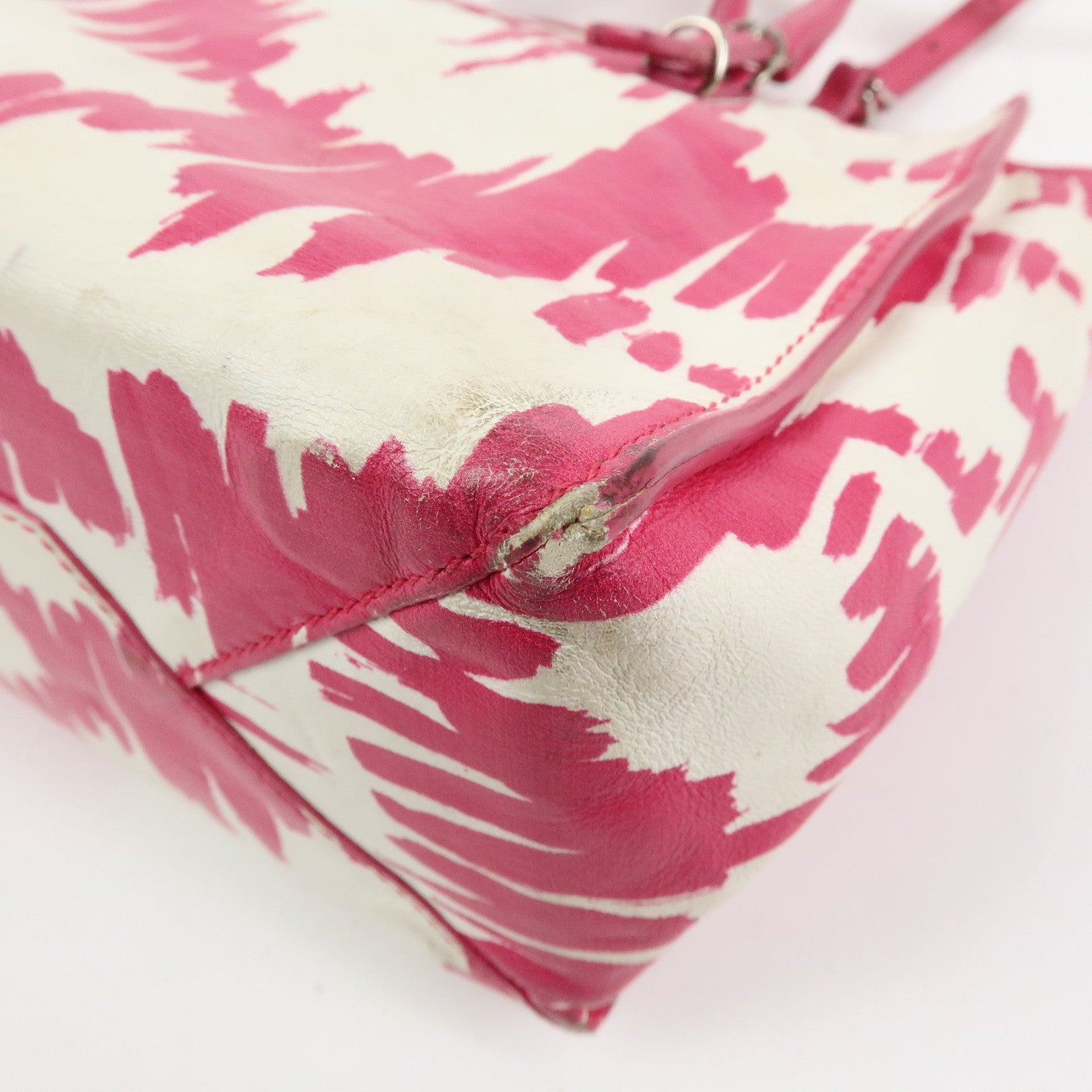 BALENCIAGA Leather Mini Paper 2Way Bag Tote Bag Hand Bag Pink 338585