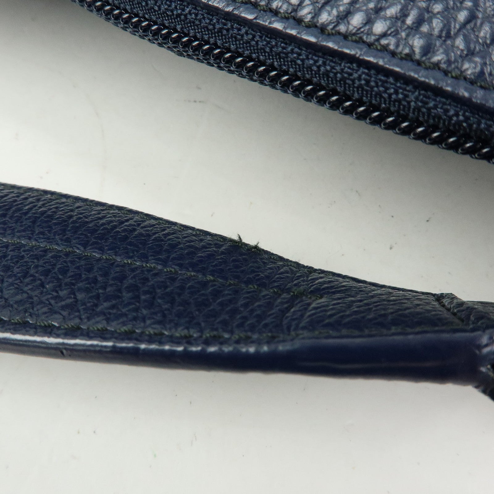 FURLA Leather Shoulder Bag Hand Bag Hobo Bag Dark Navy