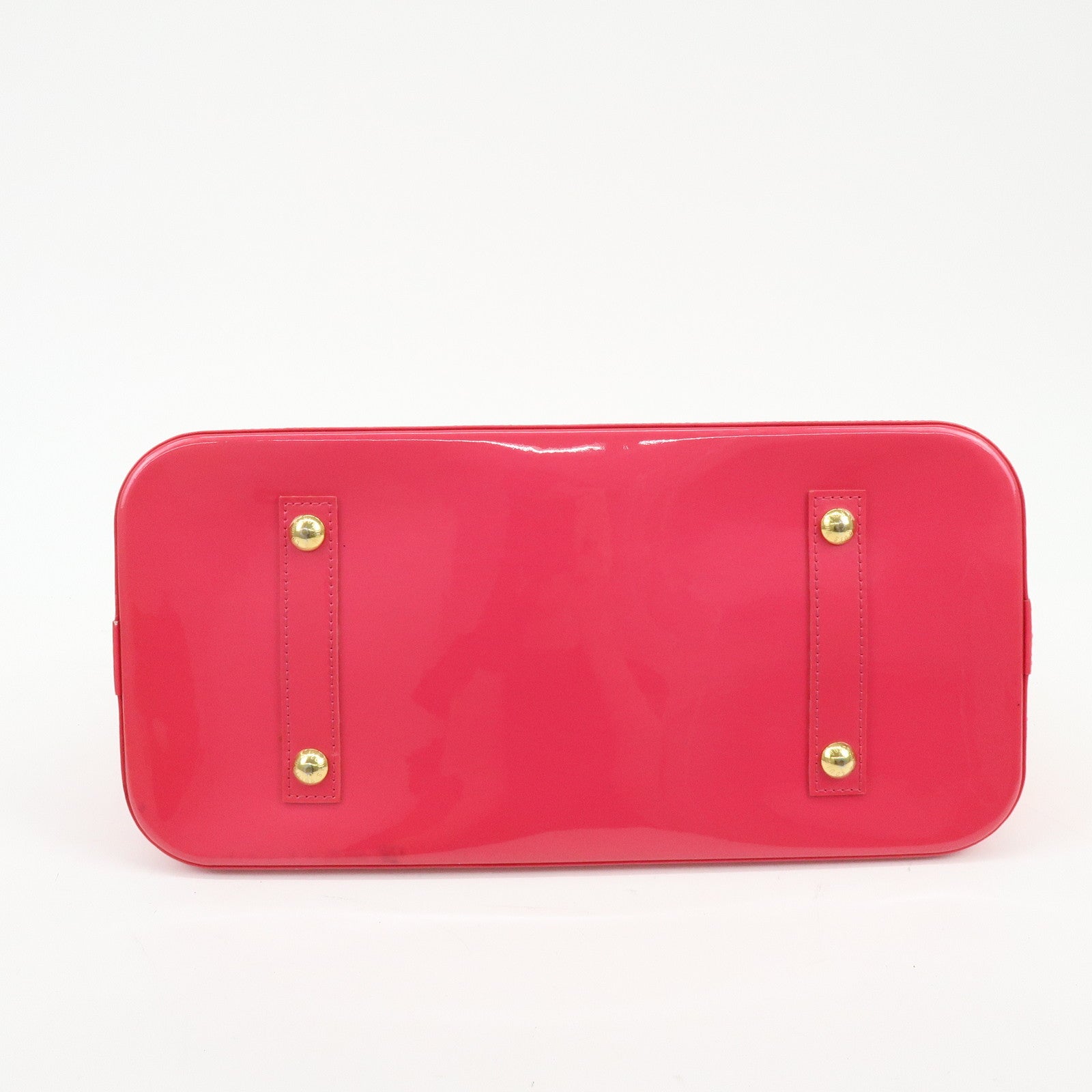 Louis Vuitton Monogram Rose Vernis Alma MM Hand Bag Rose Pop M93686