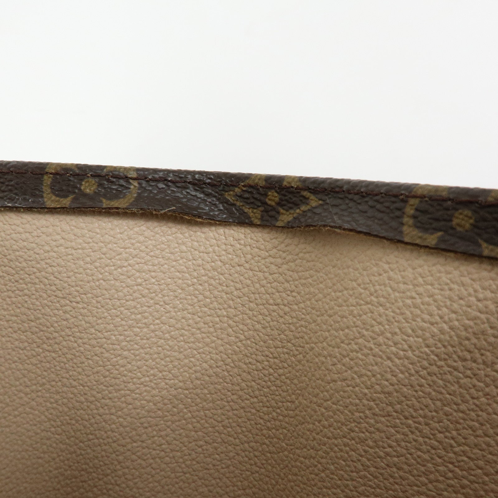 Louis Vuitton Monogram Sac Plat Tote Bag Hand Bag Brown M51140