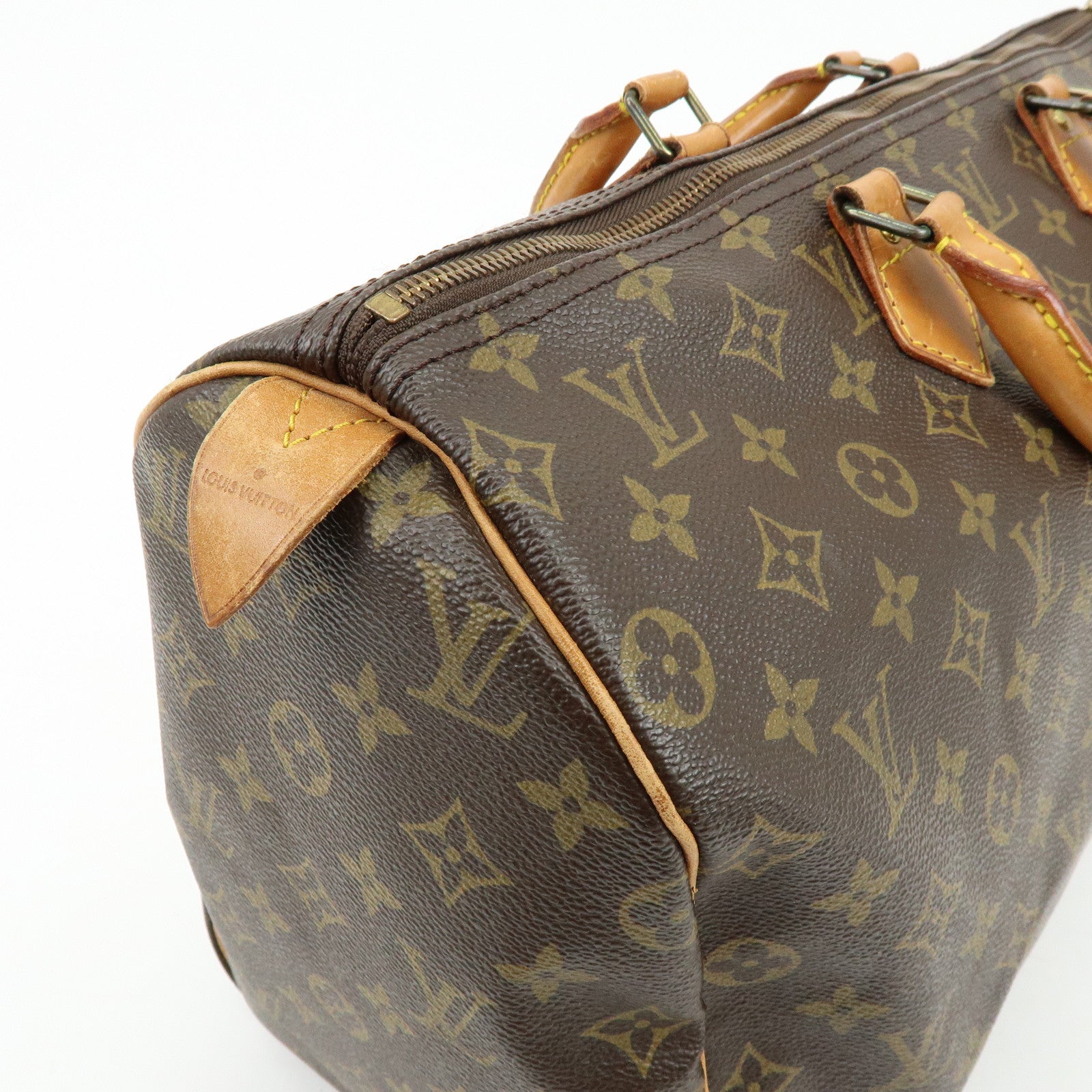 Louis Vuitton Monogram Speedy 40 Hand Bag Boston Bag Brown M41522