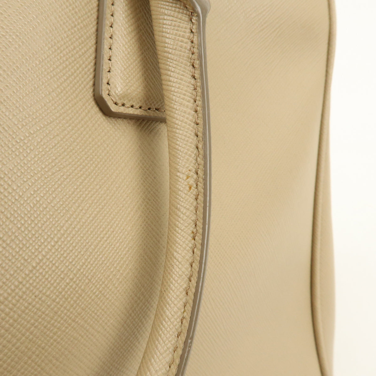 PRADA Triangle Logo Galleria Saffiano Leather 2Way Bag  Beige 1BA274