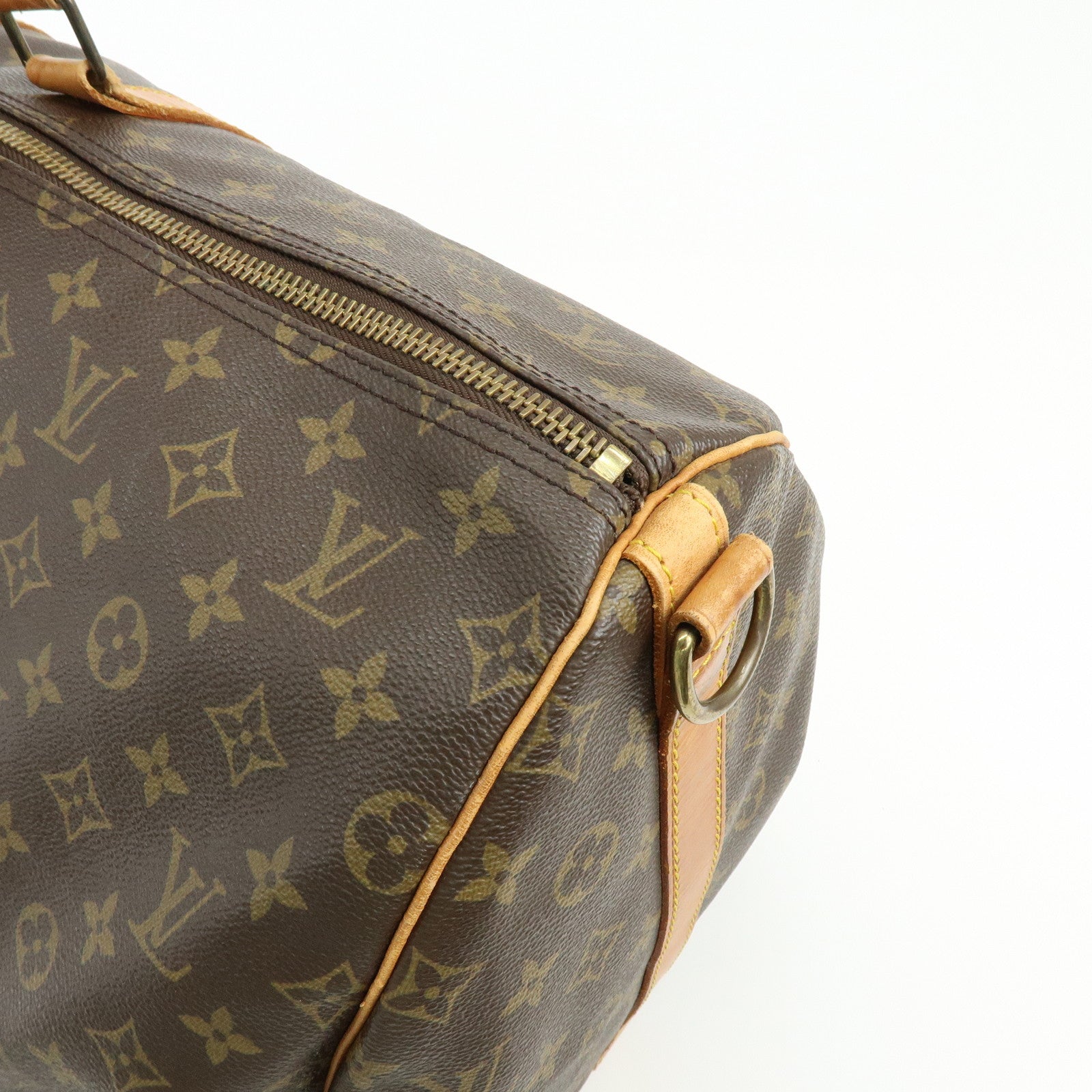 Louis Vuitton Monogram Keep All 55 Bandouliere Boston Bag Brown M56714