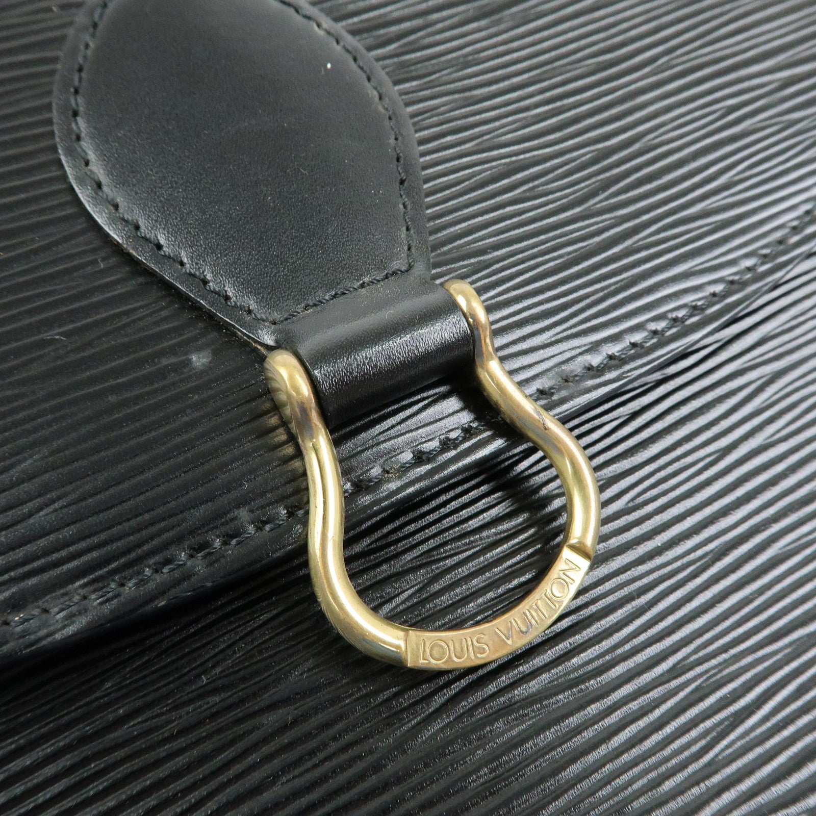 Louis Vuitton Epi Saint Cloud Shoulder Bag Black Noir M52192