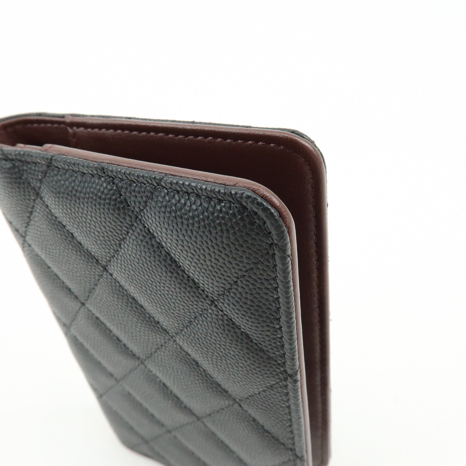 CHANEL COCO Mark Matelasse Caviarskin Agenda Cover Black