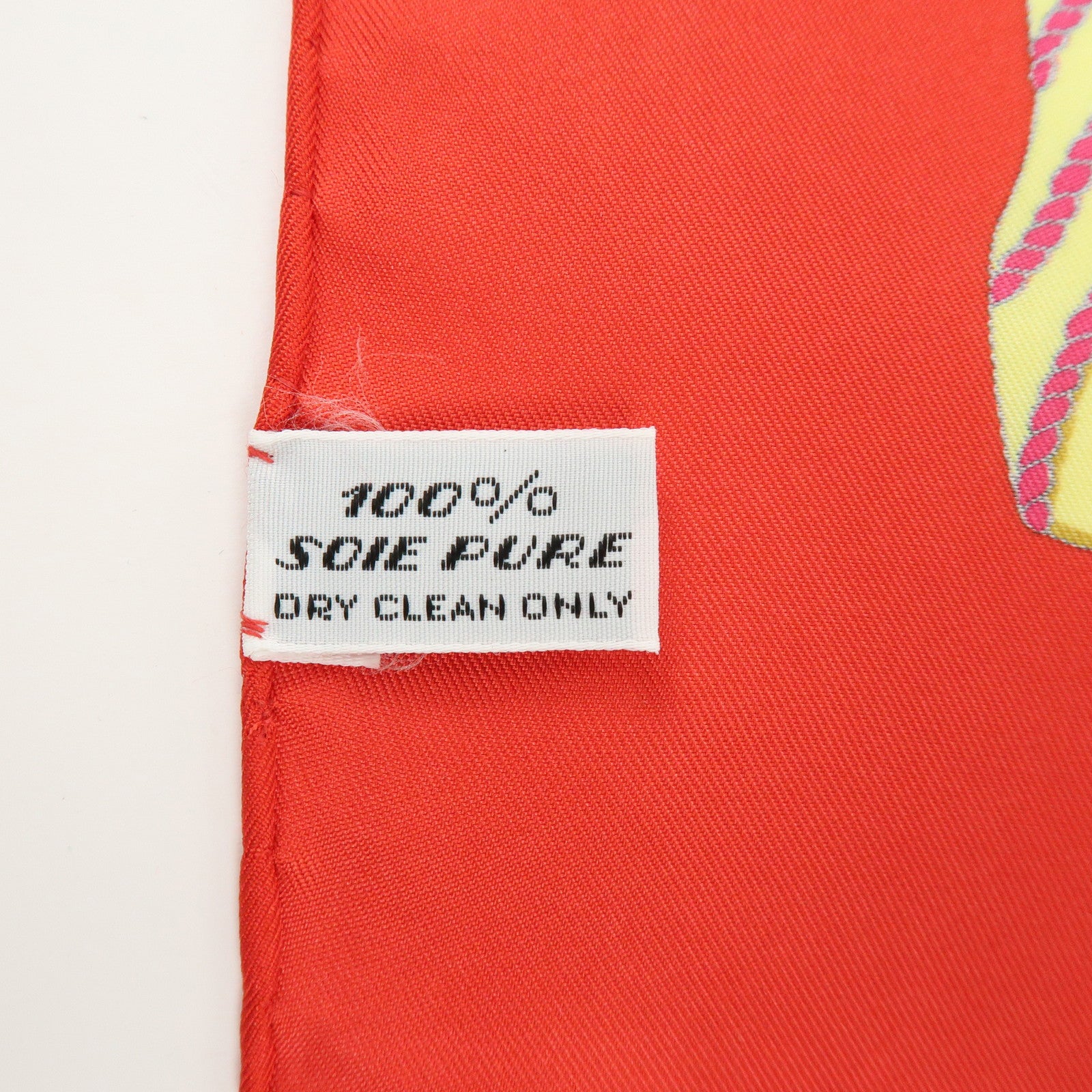CELINE Set of 2 Silk 100% Scarf Stole Navy Red Gold