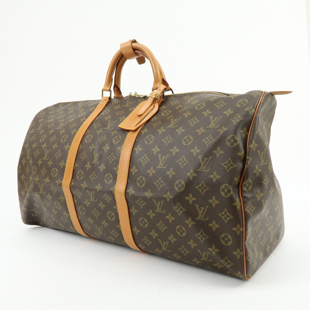 Louis Vuitton Monogram Keep All 60 Boston Bag Brown M41422