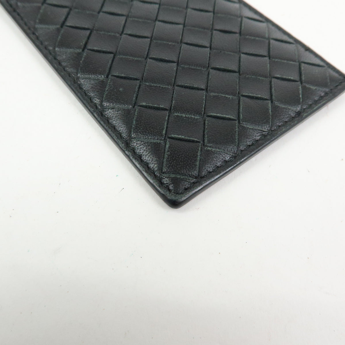 BOTTEGA VENETA Intrecciato Leather Shoulder Card Case Black