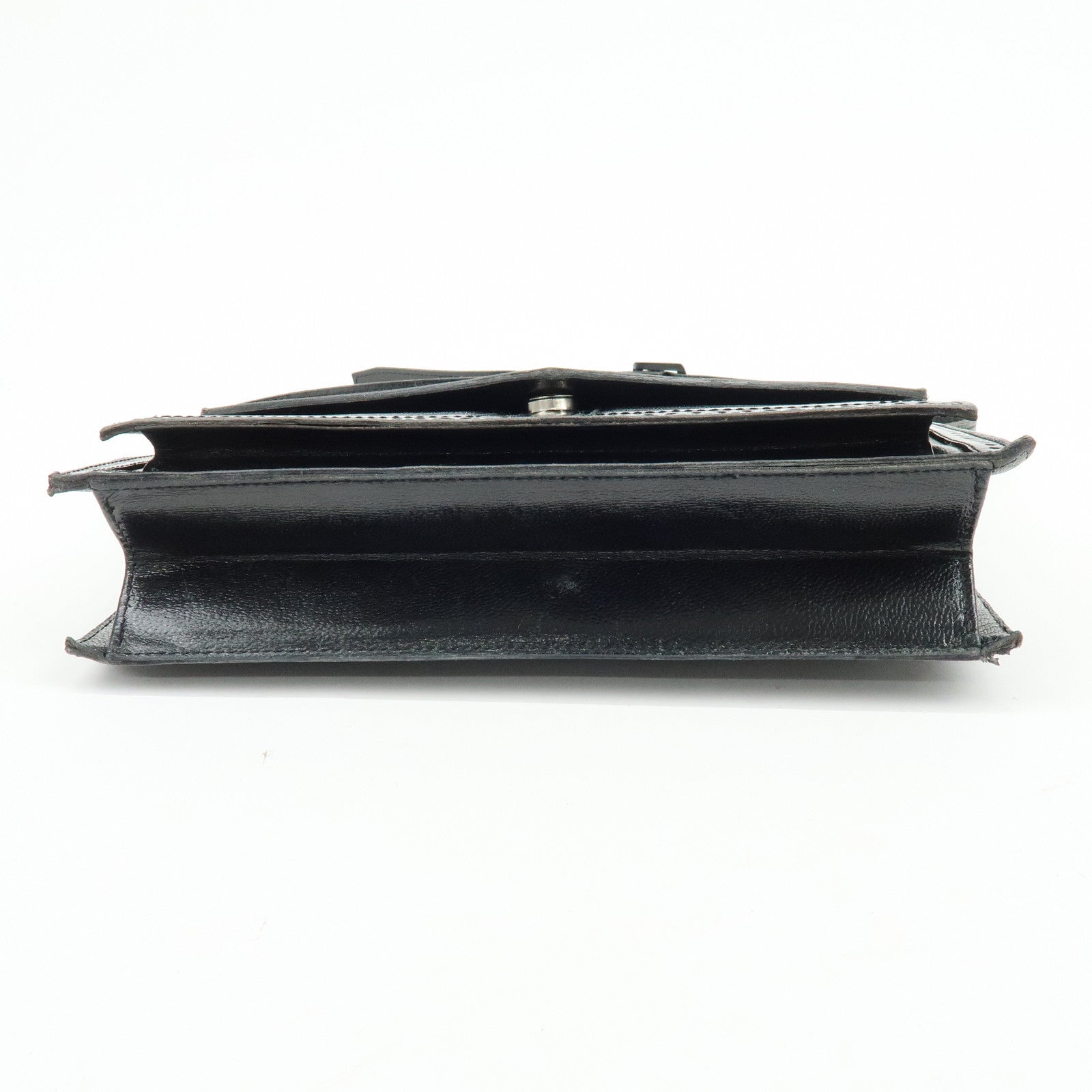 SAINT LAURENT PARIS Leather 2WAY Bag Hand Bag Shoulder Bag Black