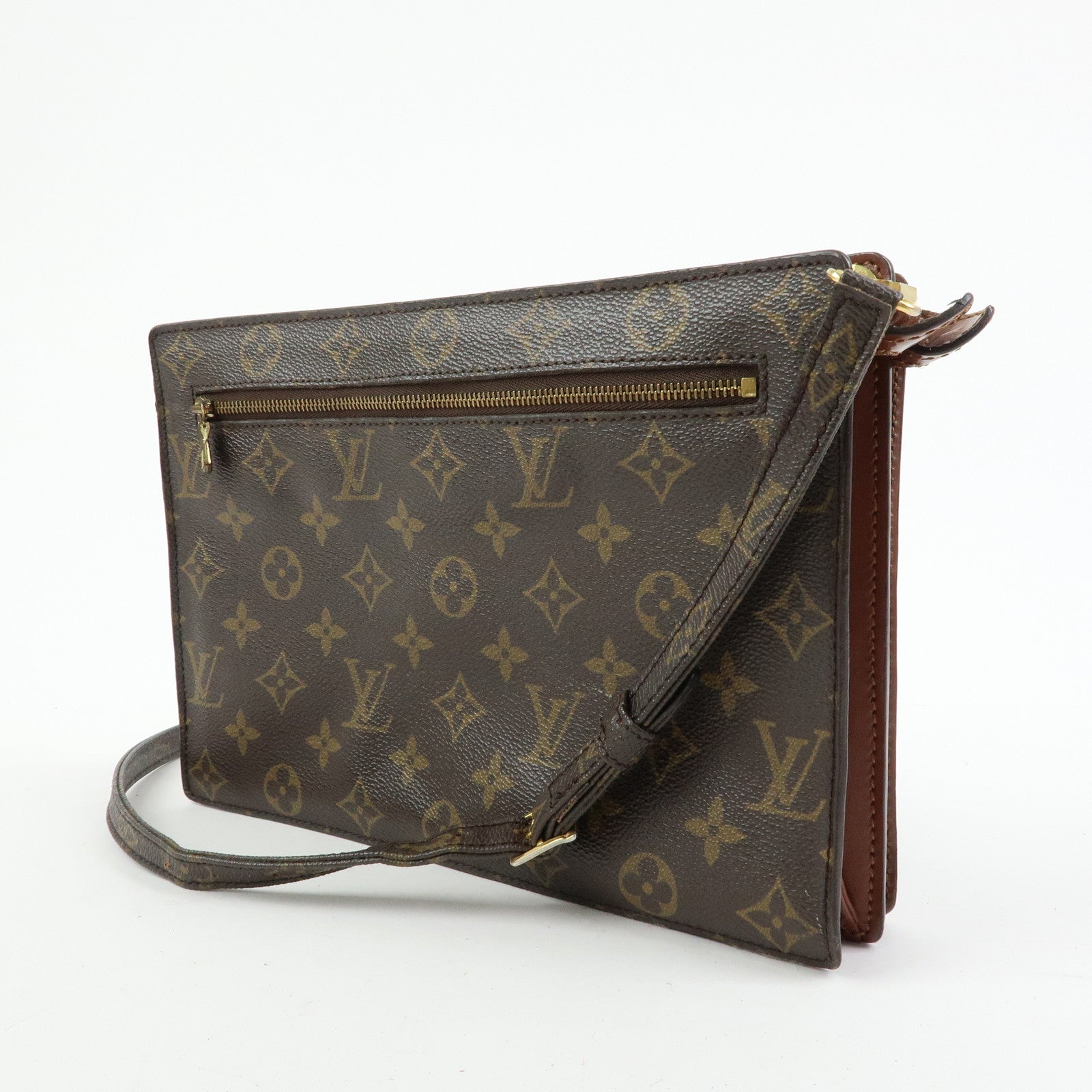 Louis Vuitton Monogram Canvas Enghien Shoulder Bag Brown M51205
