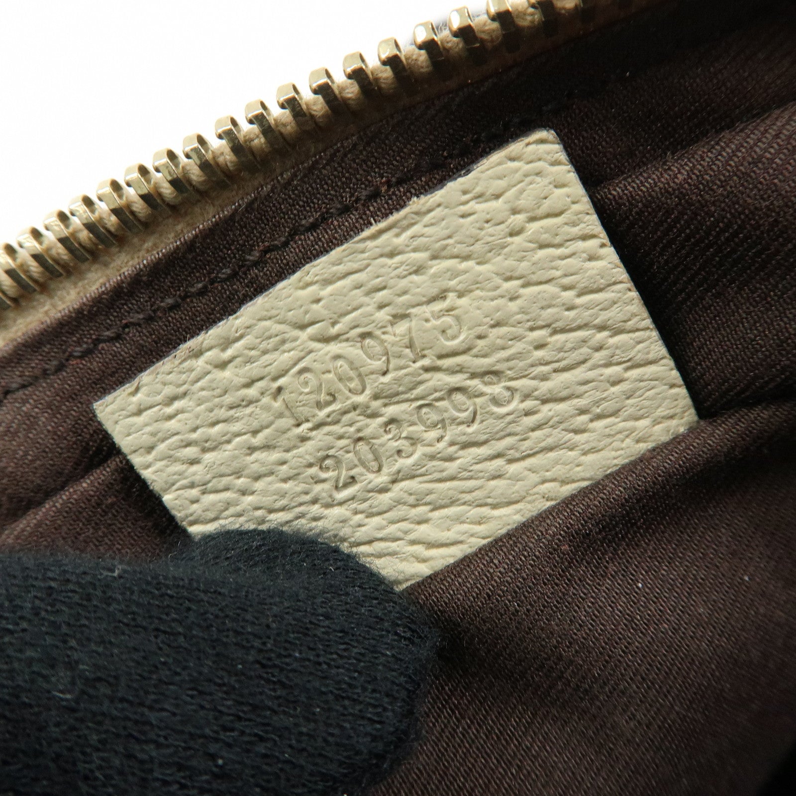 GUCCI GG Canvas Leather Shoulder Crossbody Bag Beige White 120975
