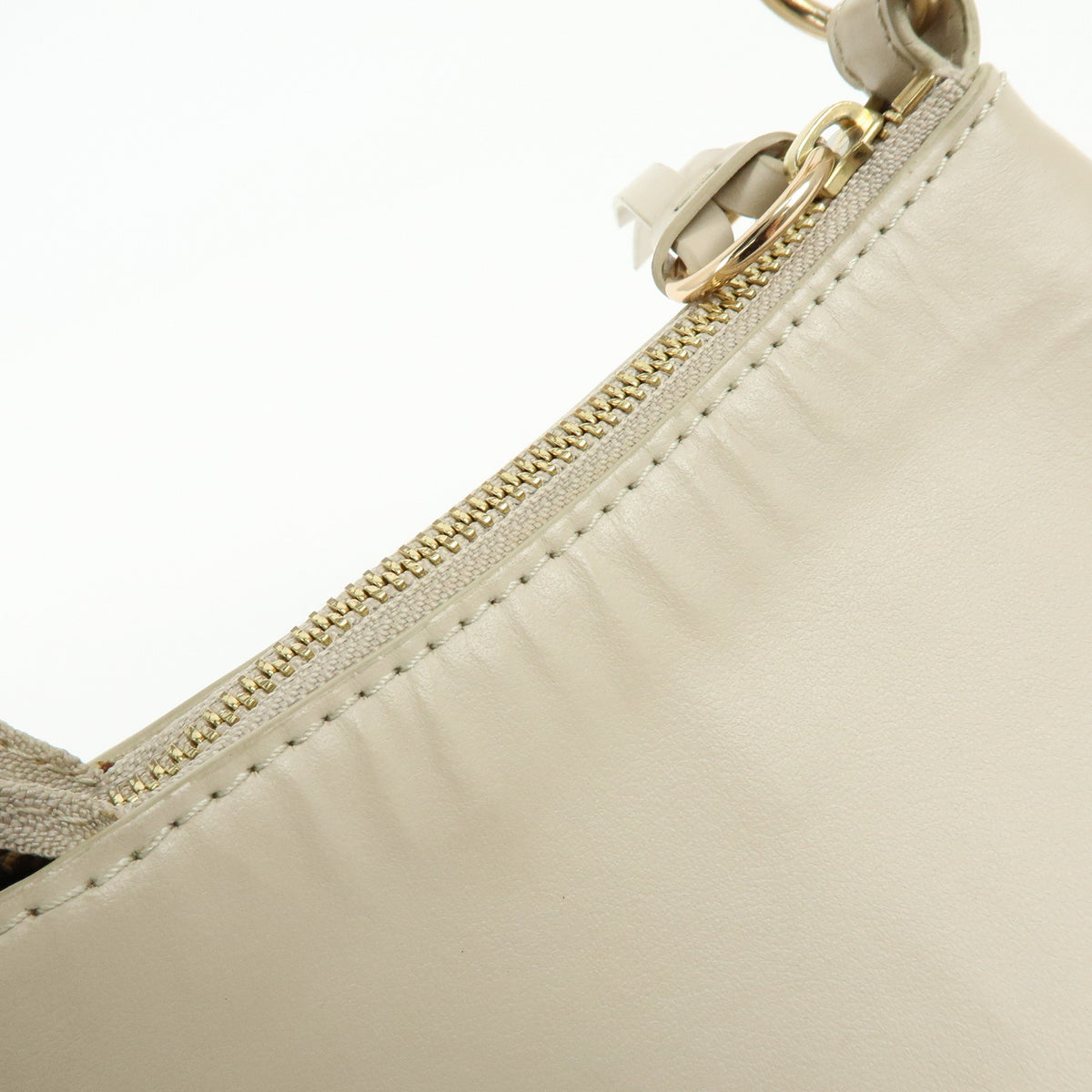 Chloe See By Chloe Joan Leather Hand Bag Clutch Bag Beige