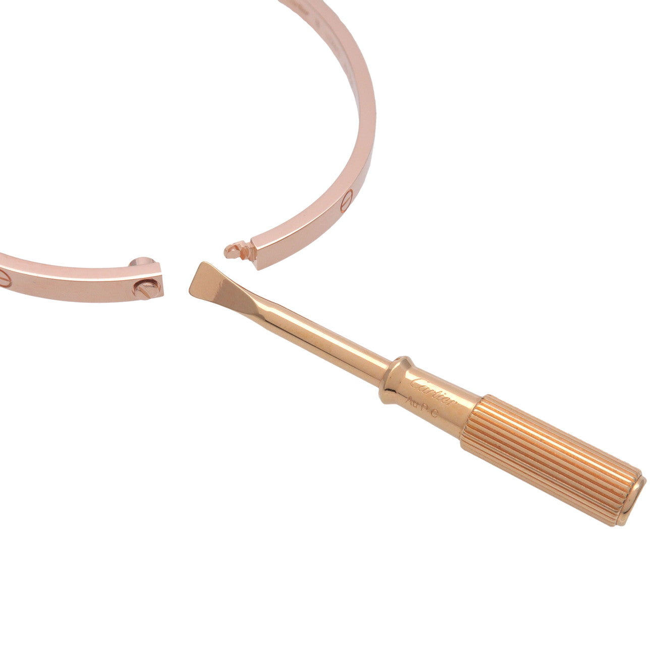 Cartier Love Bracelet SM Bangle K18 750PG Rose Gold Size 18