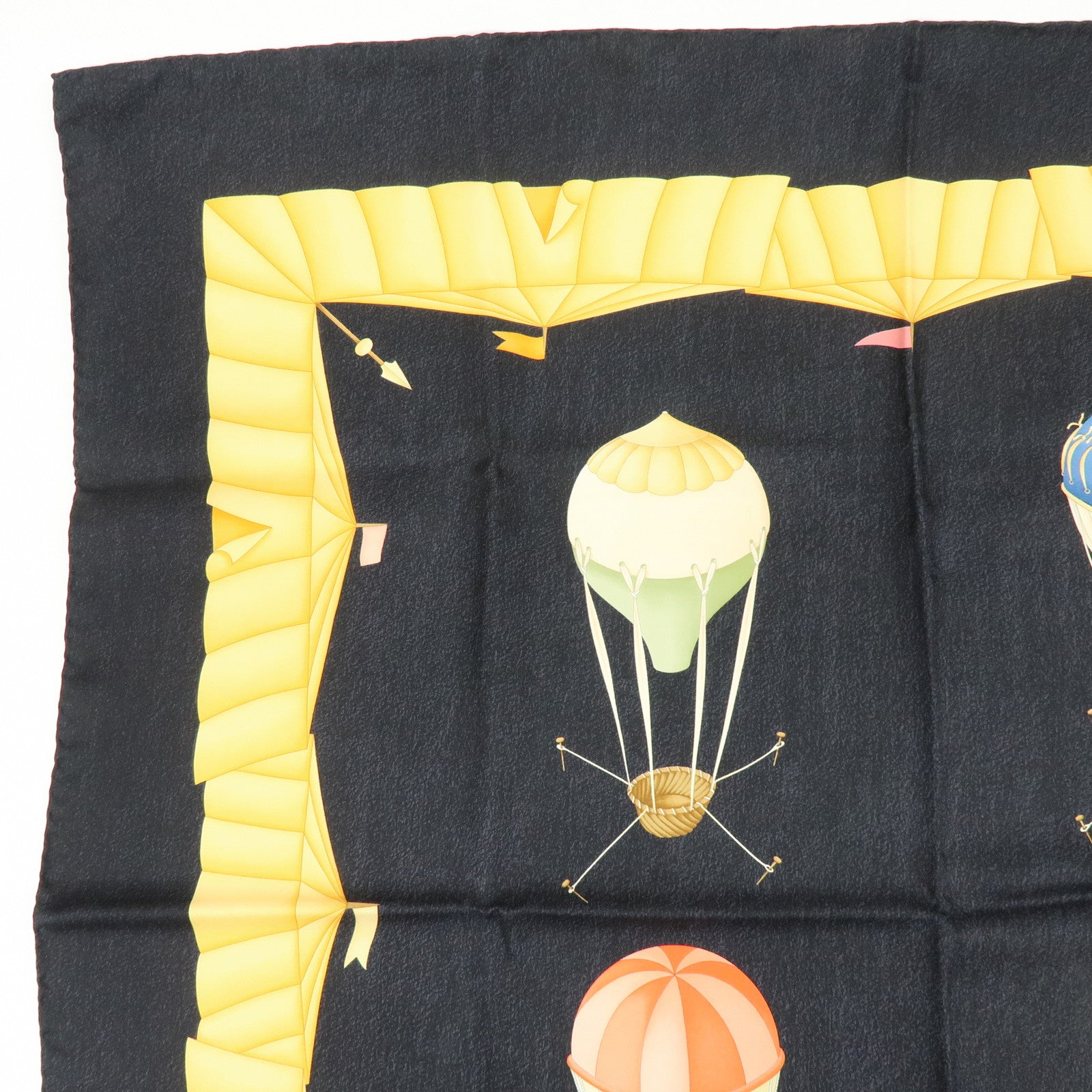 BVLGARI GIVENCHY Lot of 2 Silk 100% Scarf Black Yellow Light Purple