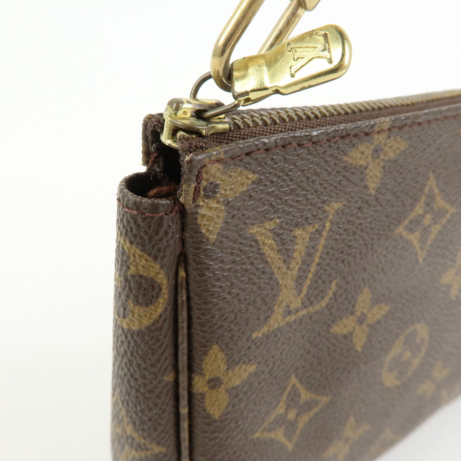 Louis Vuitton Monogram Pochette Accessoires Pouch Hand Bag Brown M51980