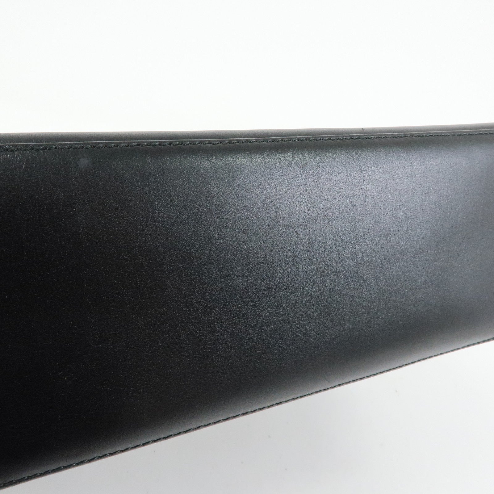 GUCCI Bamboo Leather Shoulder Bag Hand Bag Black 001.2058.1883.0