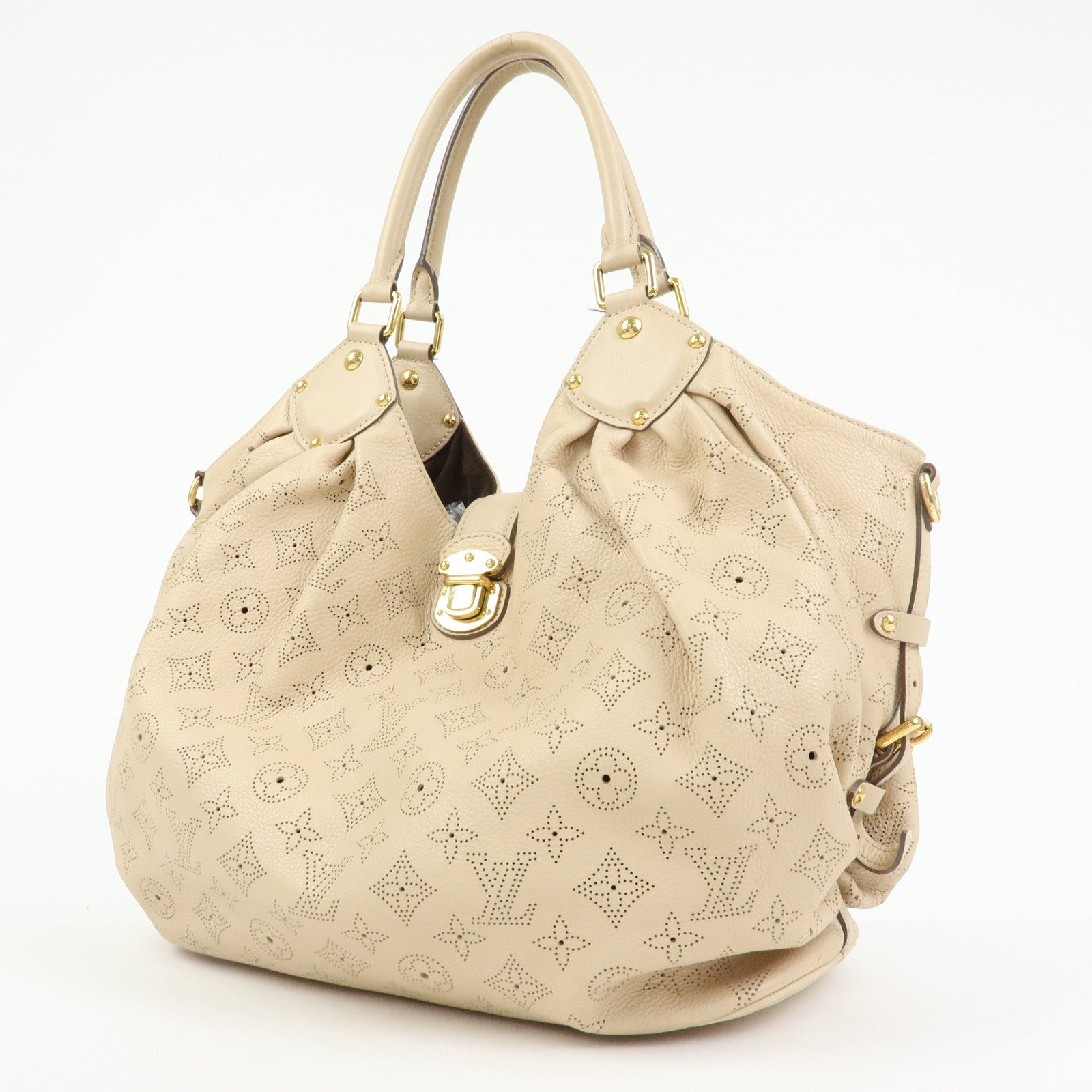 Louis Vuitton Monogram Mahina L Shoulder Hand Bag Sable M93979