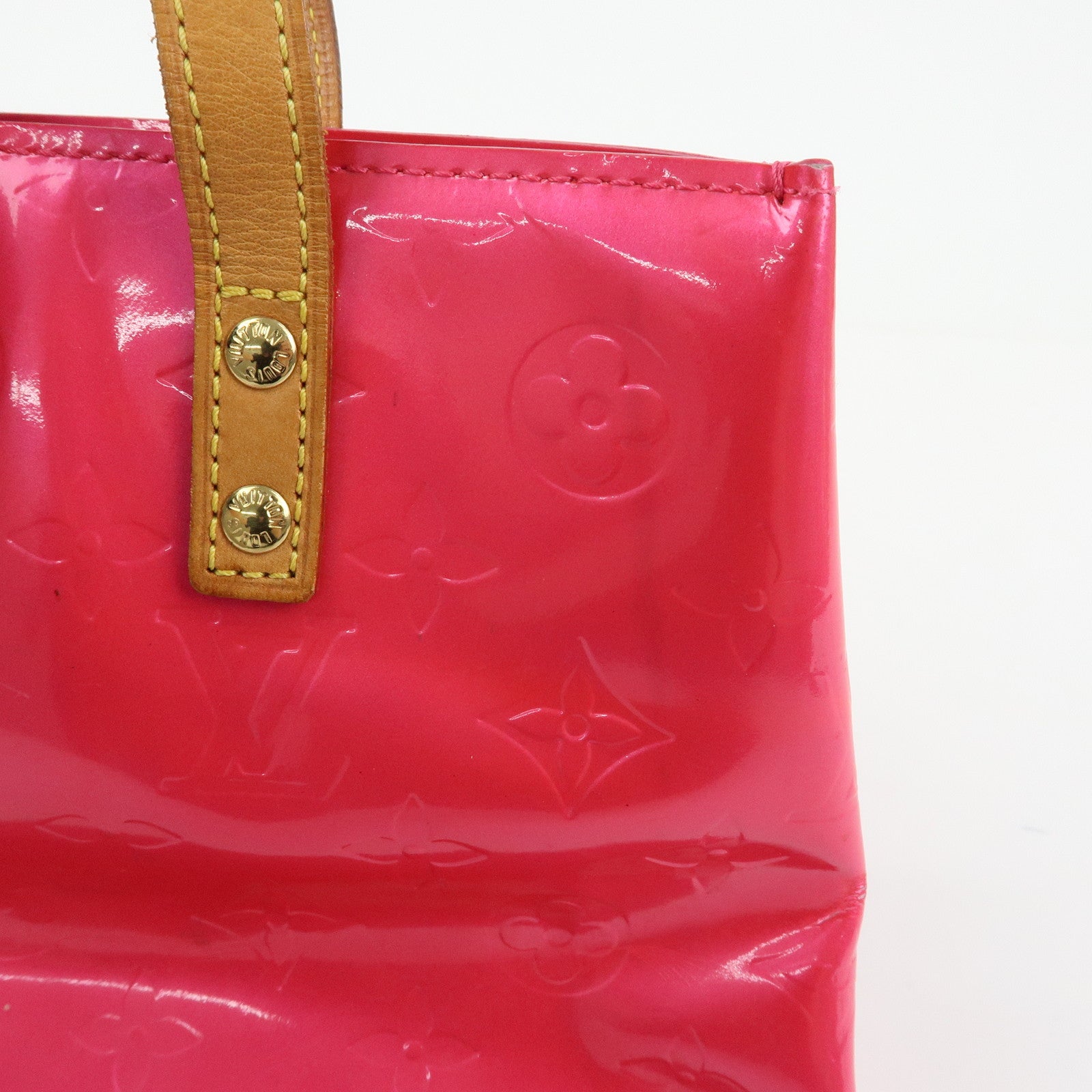 Louis Vuitton Monogram Vernis Lead PM Hand Bag Pink M91221