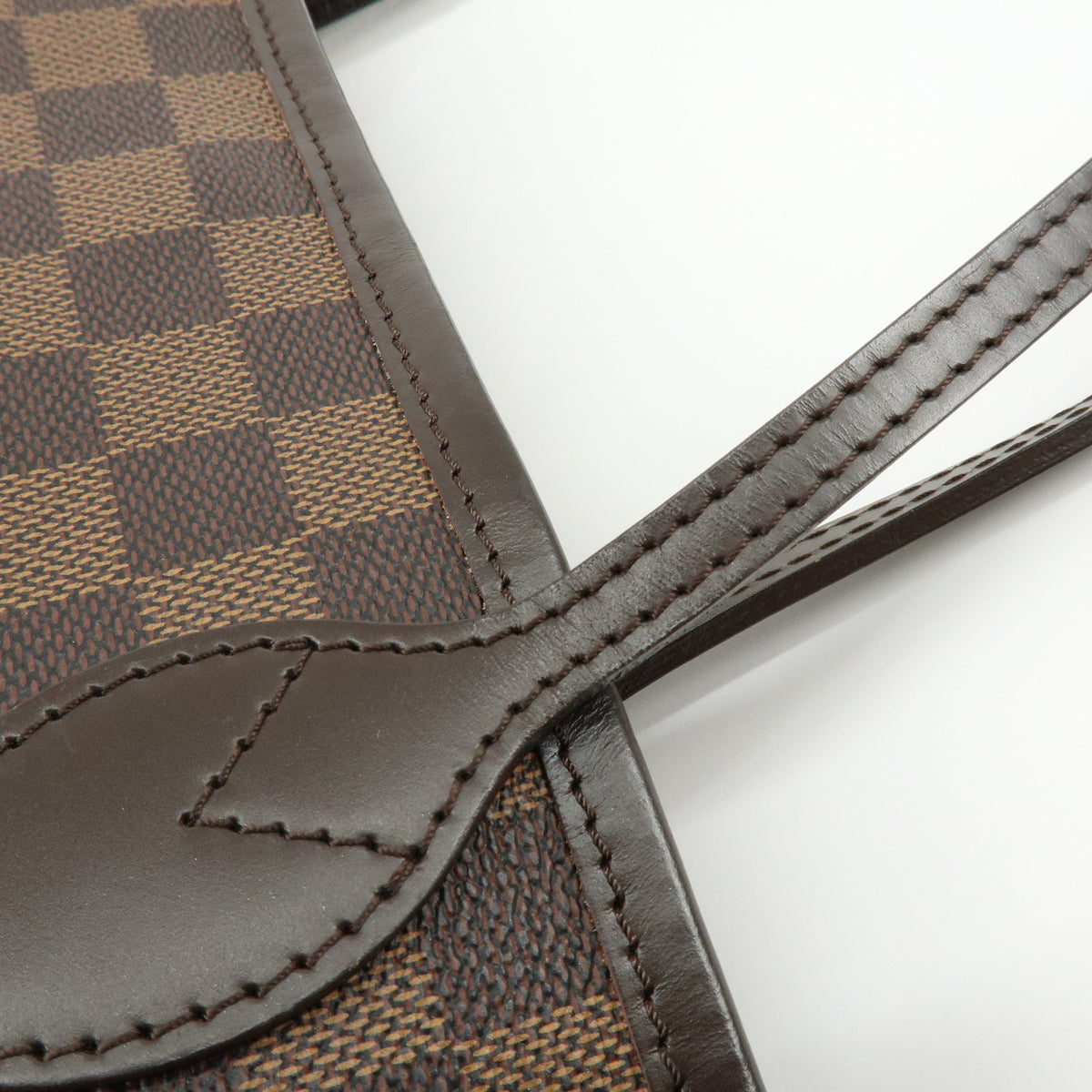 Louis Vuitton Damier Ebene Canvas Leather Neverfull MM Tote Bag N51105