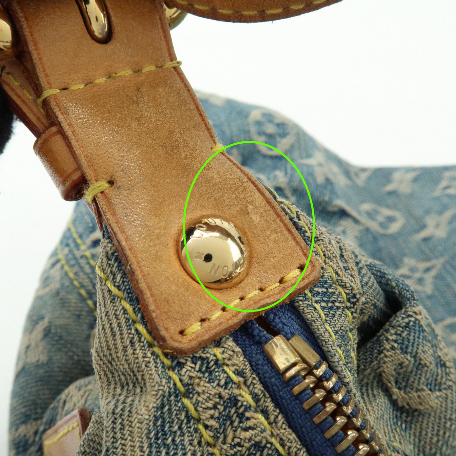 Louis Vuitton Monogram Denim Baggy PM 2Way Bag Shoulder Bag M95049