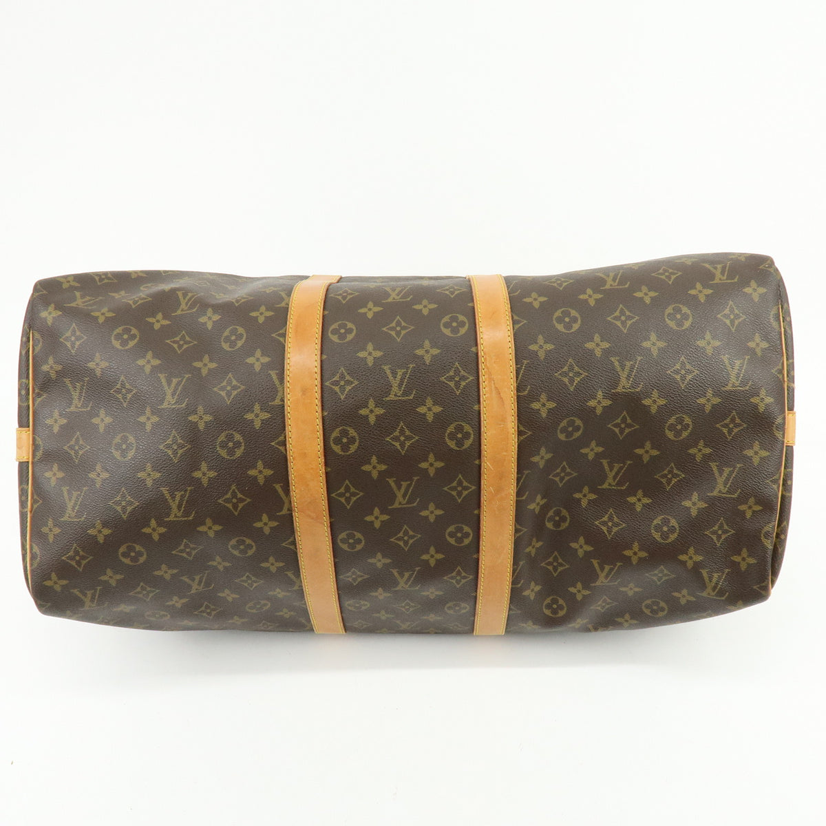 Louis Vuitton Monogram Keep All Bandouliere 55 Boston Bag Brown M41414