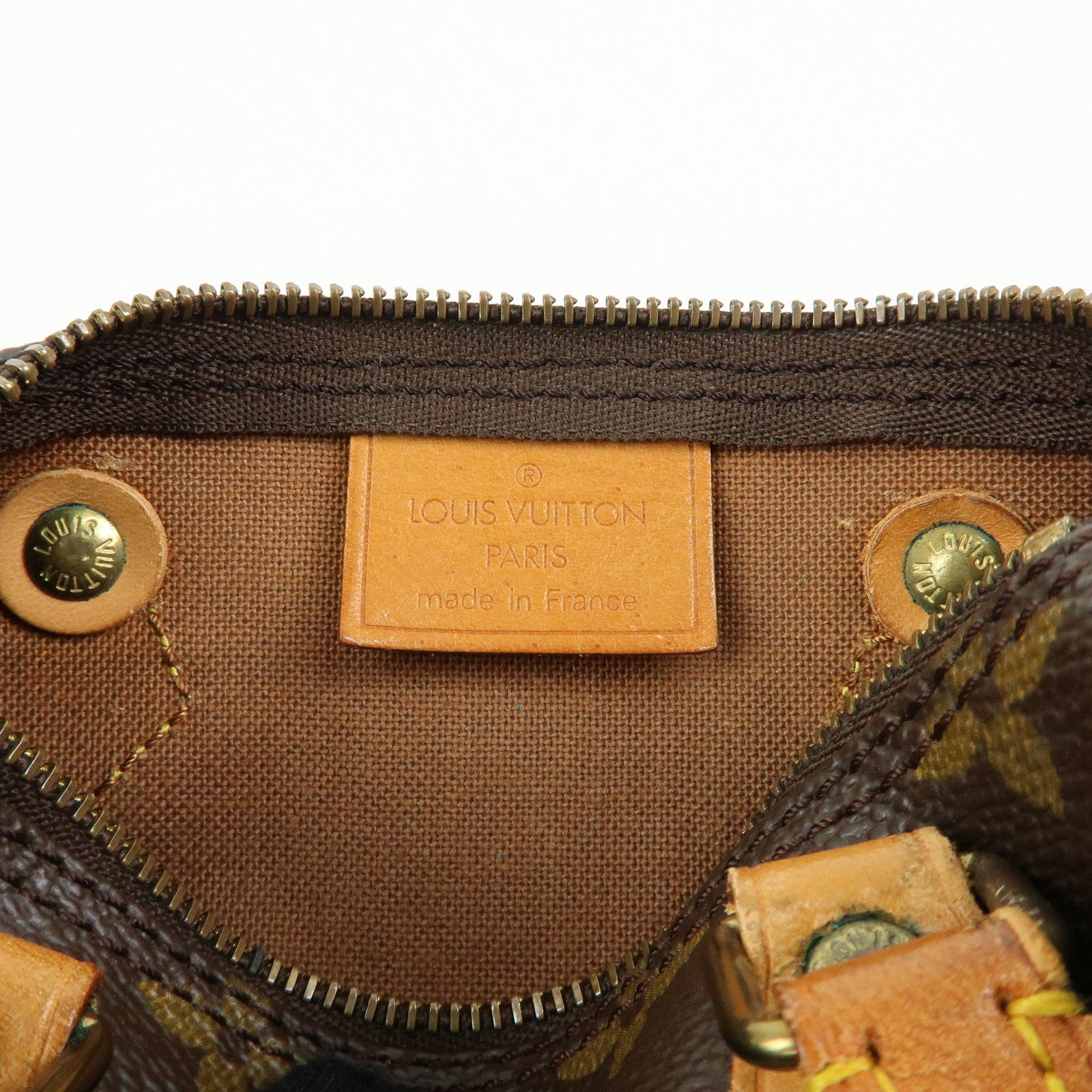Louis Vuitton Monogram Canvas Mini Speedy Hand Bag & Strap M41534