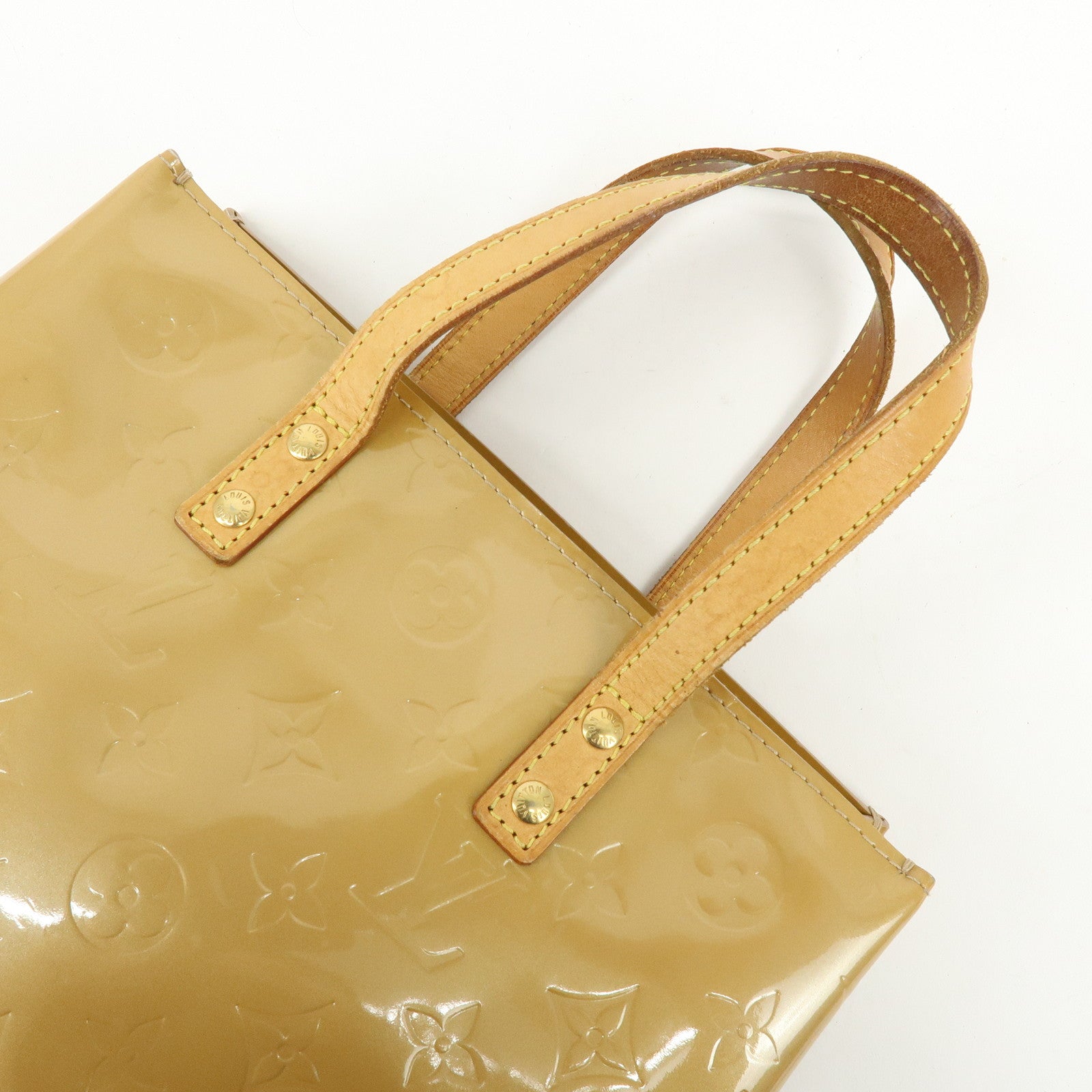 Louis Vuitton Monogram Vernis Reade PM Hand Bag Noisette M91334