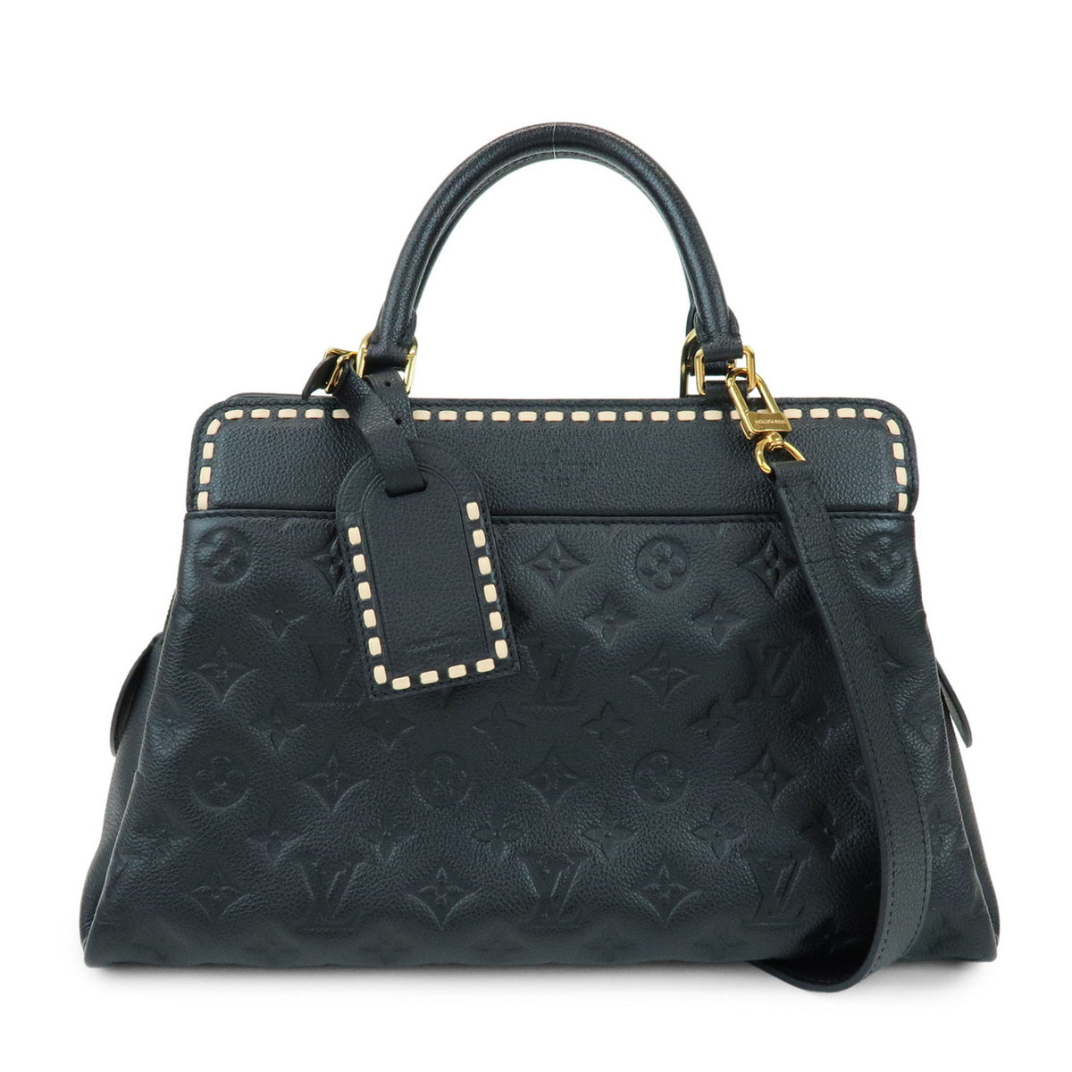 Louis Vuitton Monogram Empreinte Vosges MM Leather 2Way Bag Noir M41491