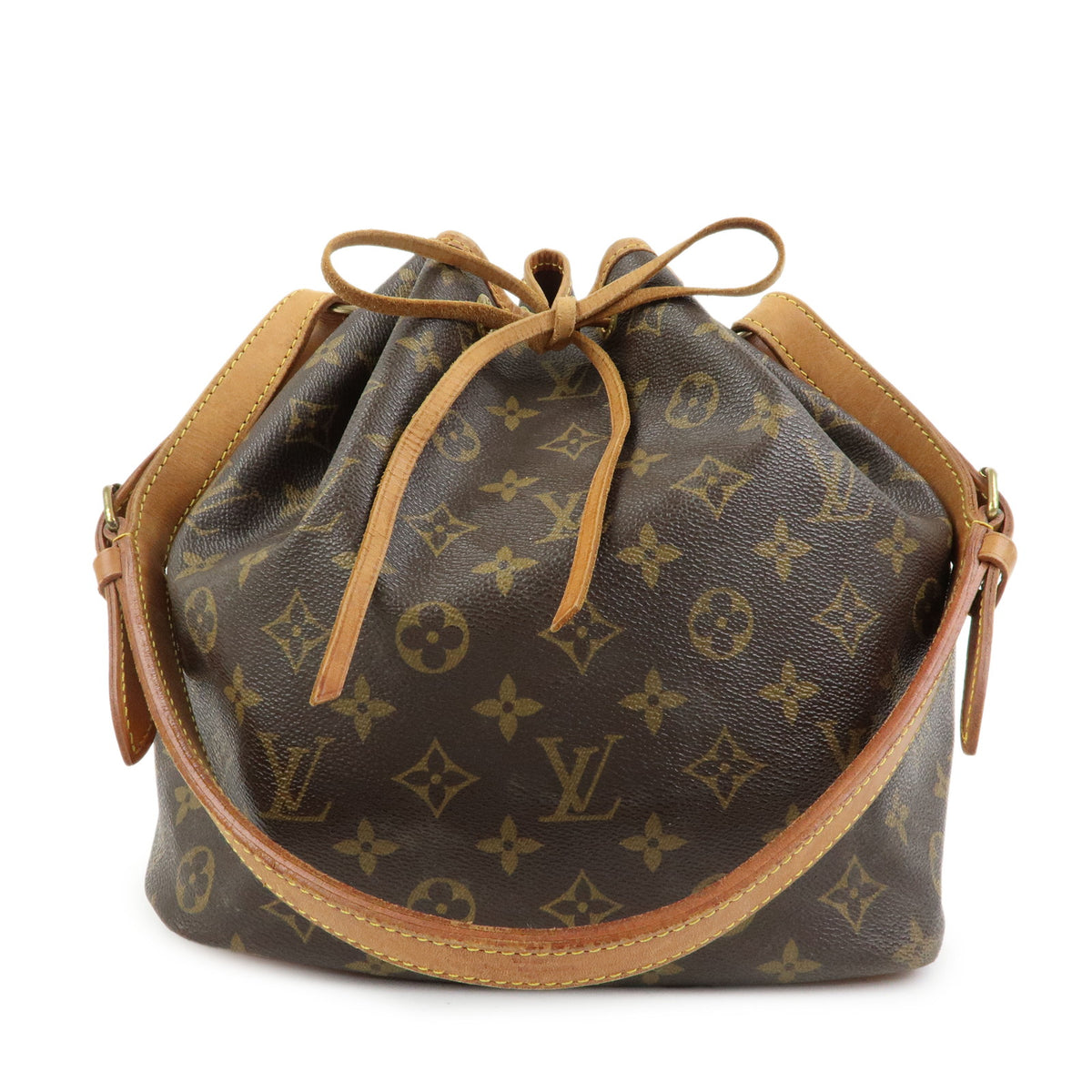 Louis Vuitton Monogram Petit Noe Shoulder Bag Brown M42226