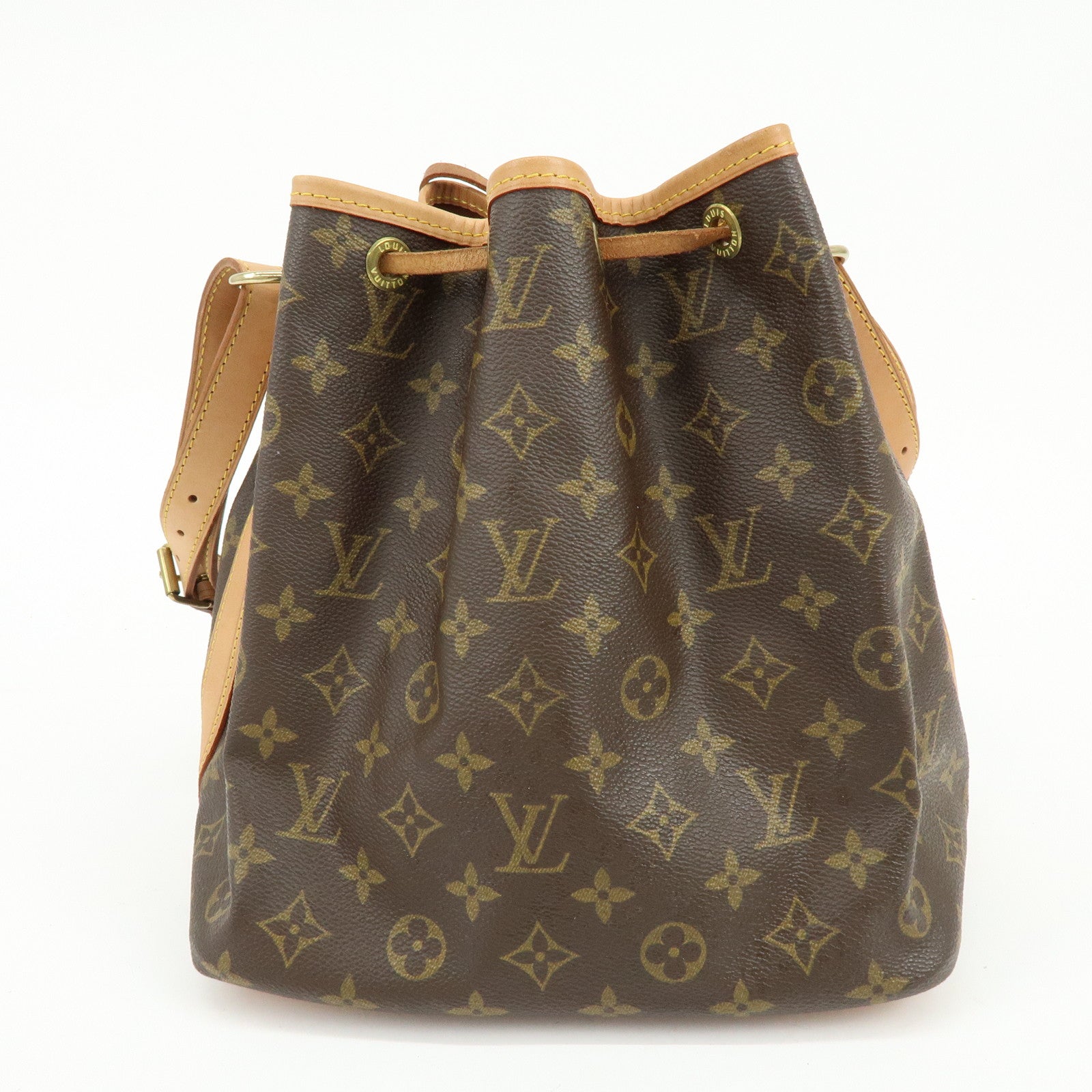 Louis Vuitton Monogram Petit Noe Shoulder Bag Brown M42226