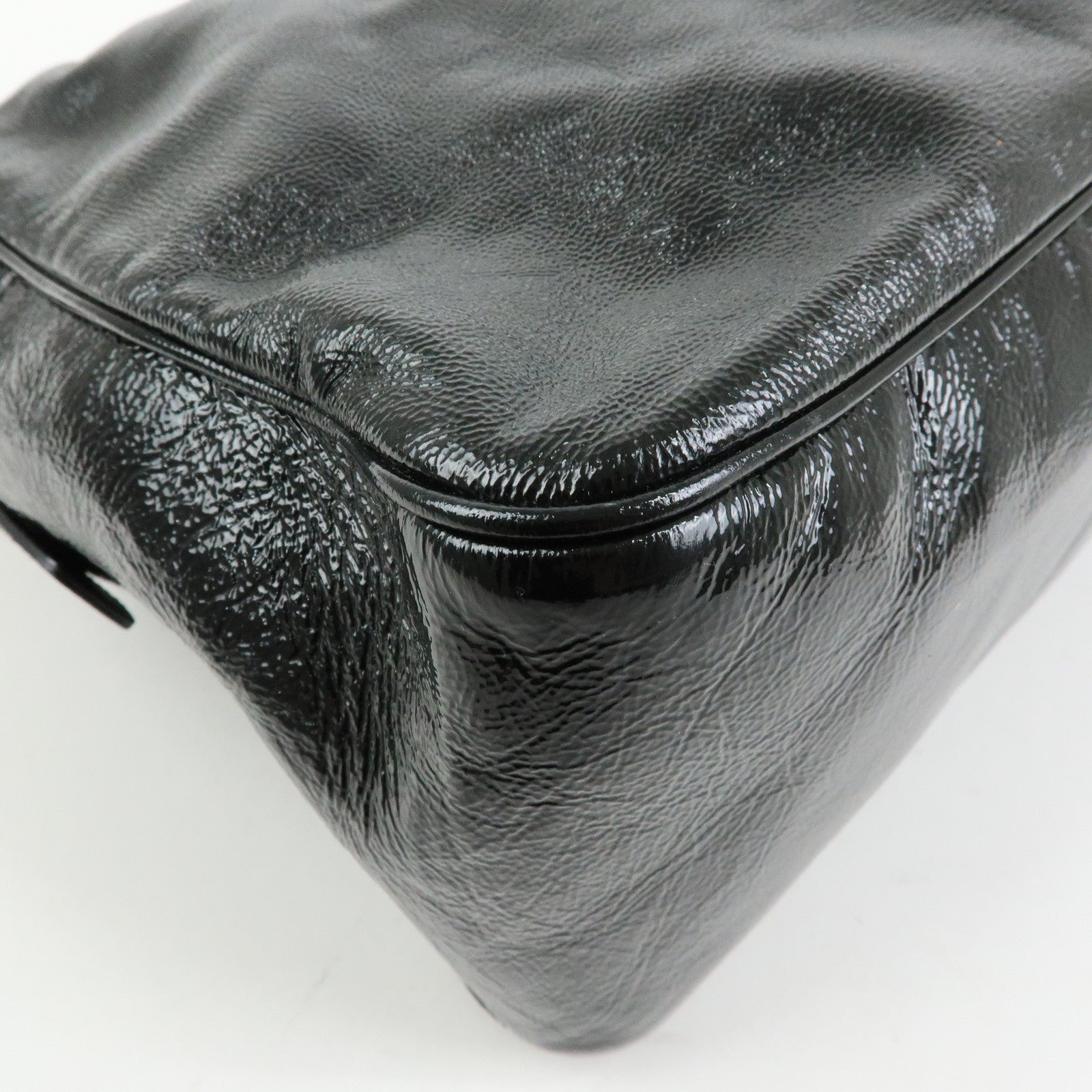GUCCI SOHO Patent Leather Shoulder Bag Hand Bag Black 353126