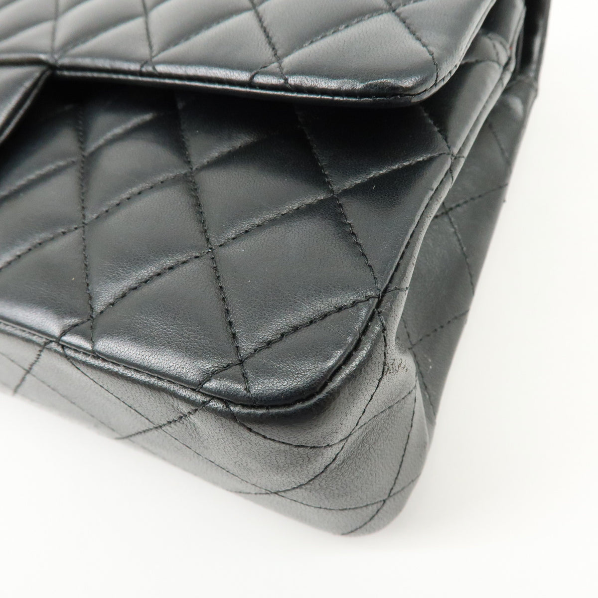 CHANEL Matelasse 25 Lamb Skin Double Flap Chain Shoulder Bag A01112