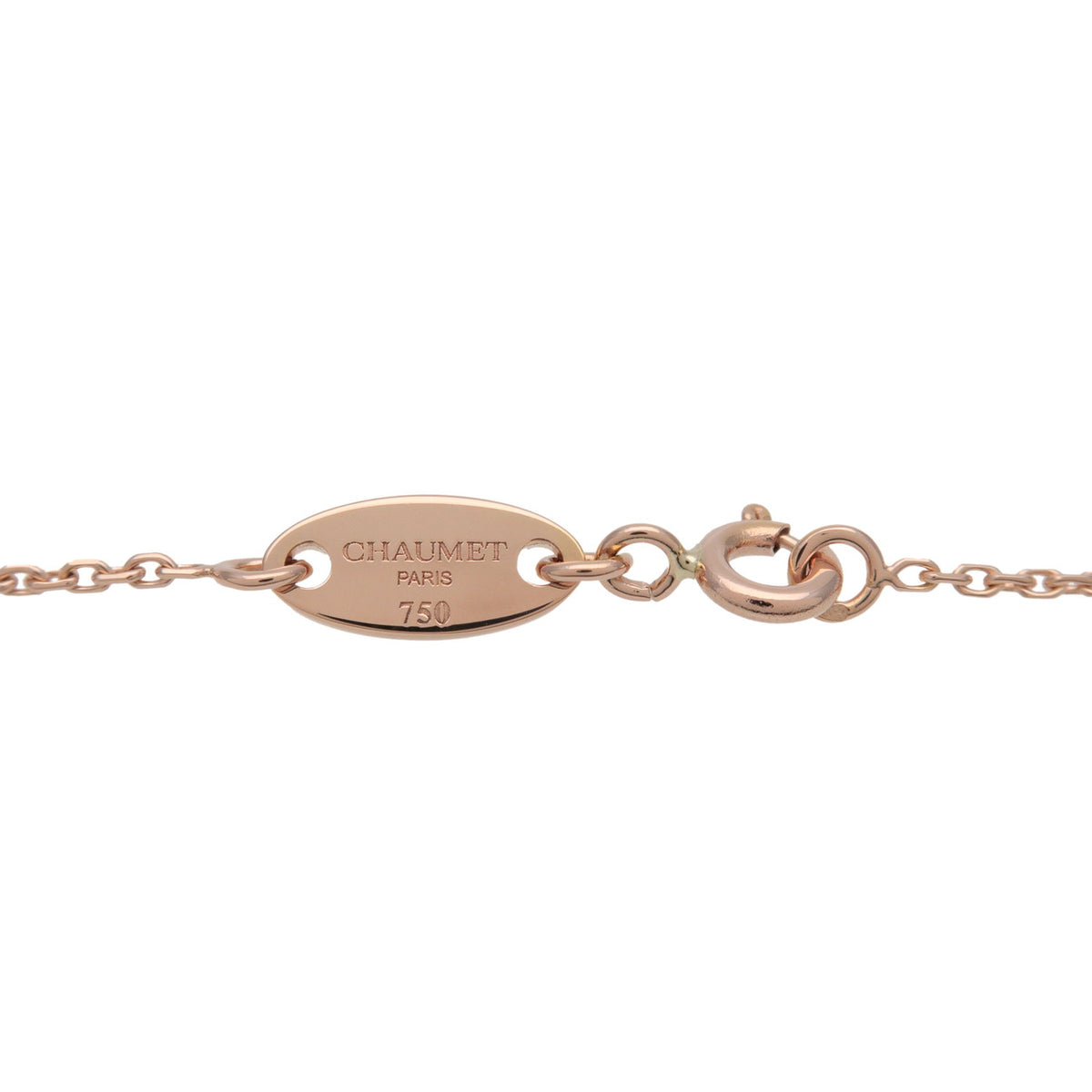 CHAUMET Liens de Chaumet Diamond Heart Necklace K18 750PG Rose Gold