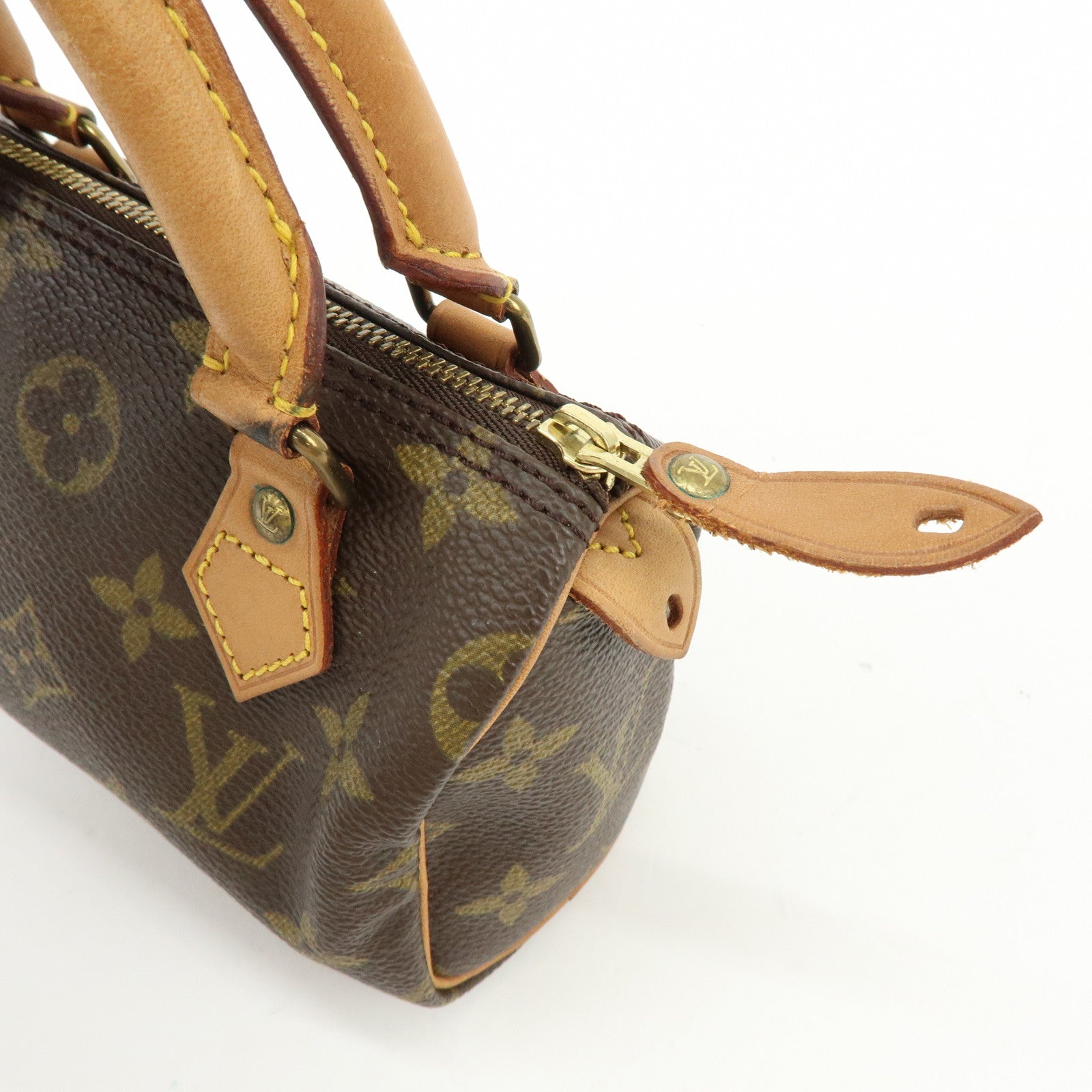 Louis Vuitton Monogram Mini Speedy Hand Bag and Strap Brown M41534 Lot