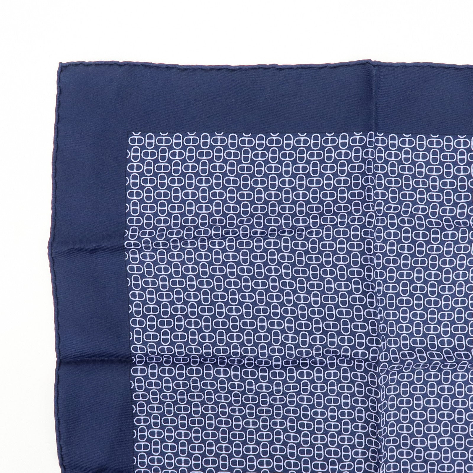 HERMES Carre 40 Lot of 2 Silk 100% Scarf Grand H / Chaîne d'Ancre