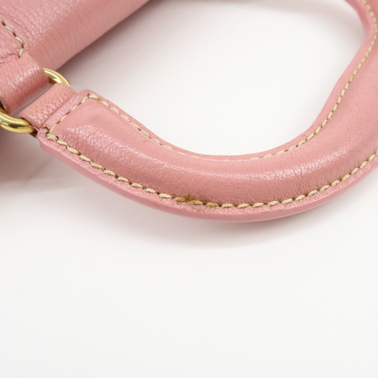MIU MIU Madras Leather 2Way Bag Hand Bag Shoulder Bag Pink