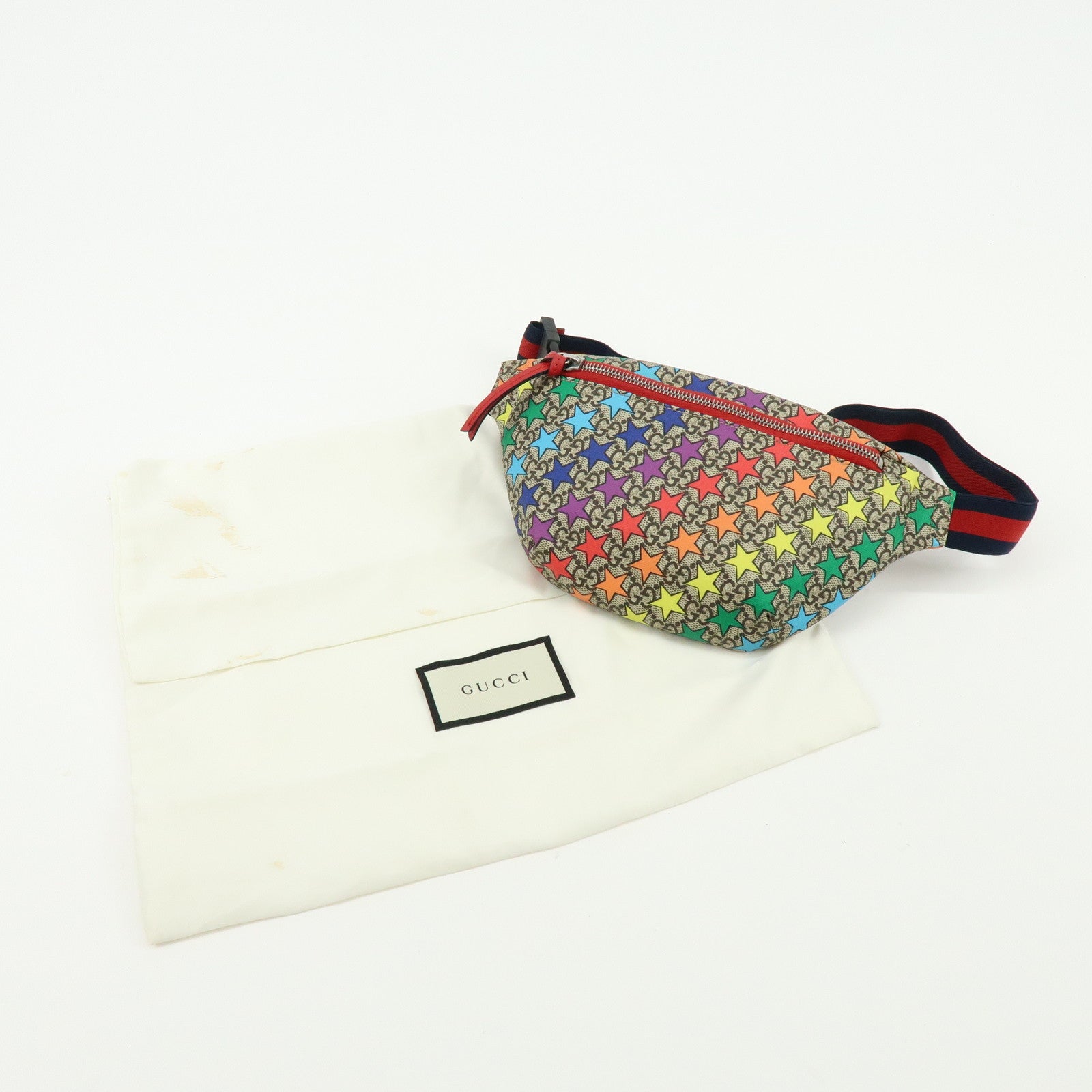GUCCI Children's GG Supreme Body Waist Bag Multicolor Star Motif 502095