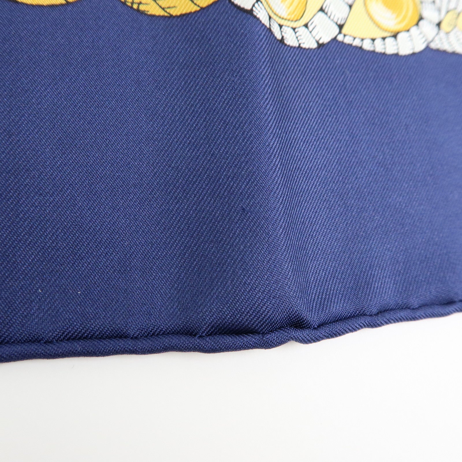 HERMES Carre 90 Silk 100% Scarf Circus Blue Yellow White