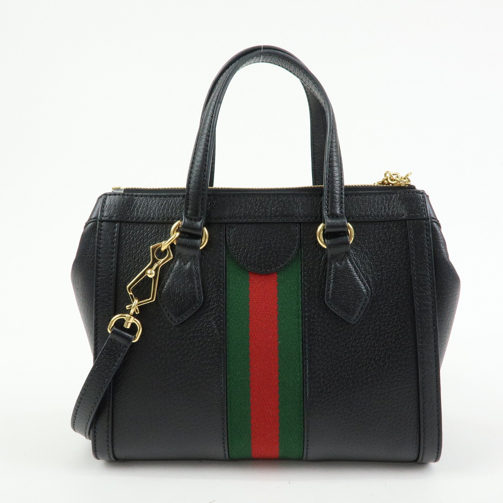 GUCCI Ophidia Sherry Leather 2Way Bag Shoulder Bag Hand Bag Black
