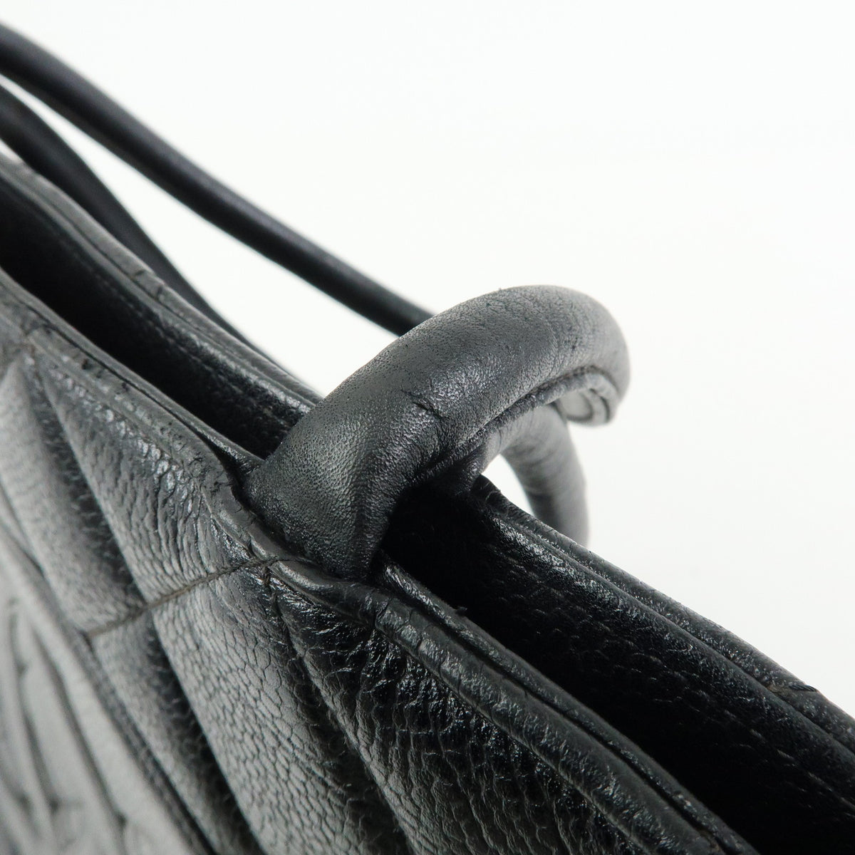 CHANEL Medallion Matelasse COCO Mark Caviarskin Tote Hand Bag A01804