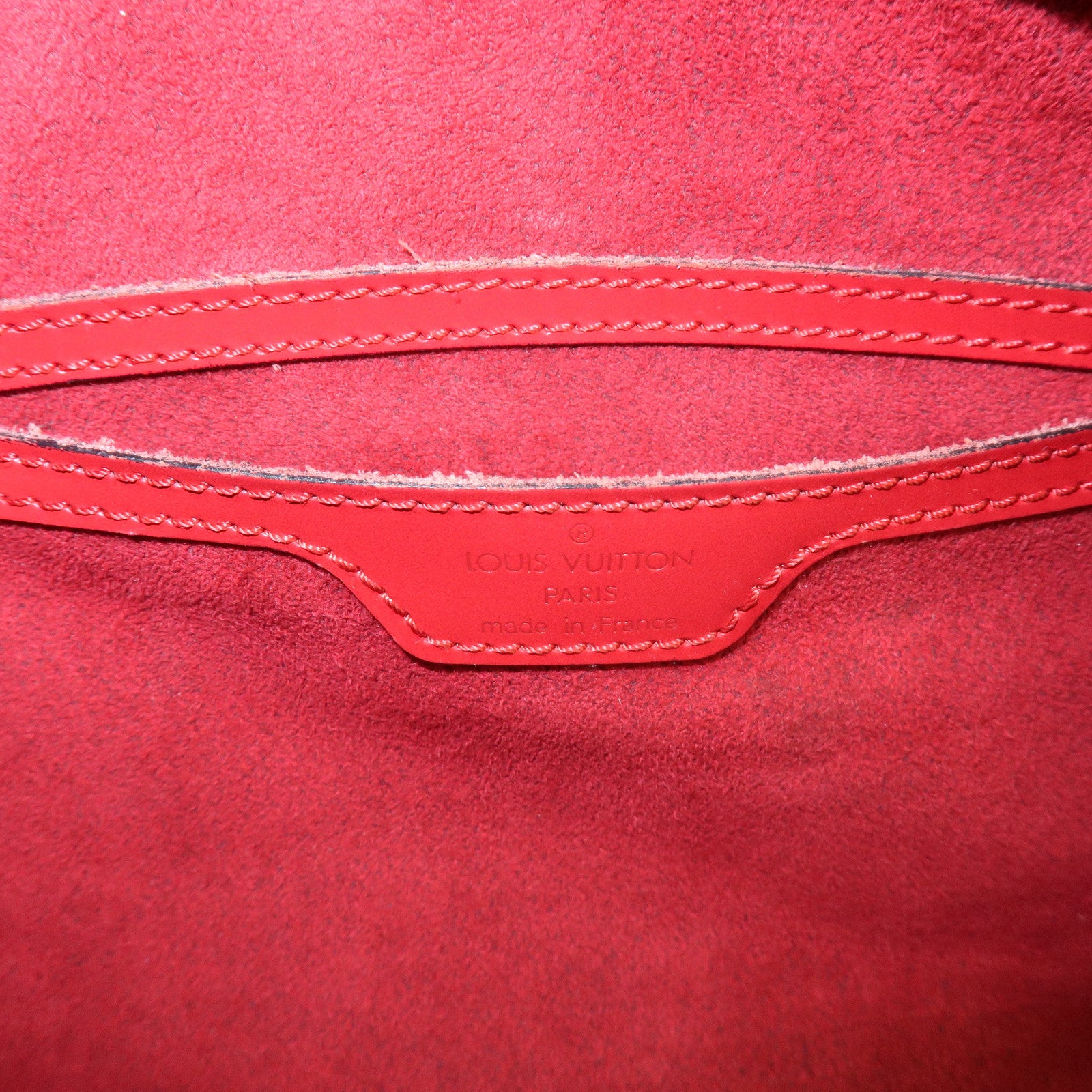 Louis Vuitton Epi Soufflot with Pouch Hand Bag Castilian Red M52227