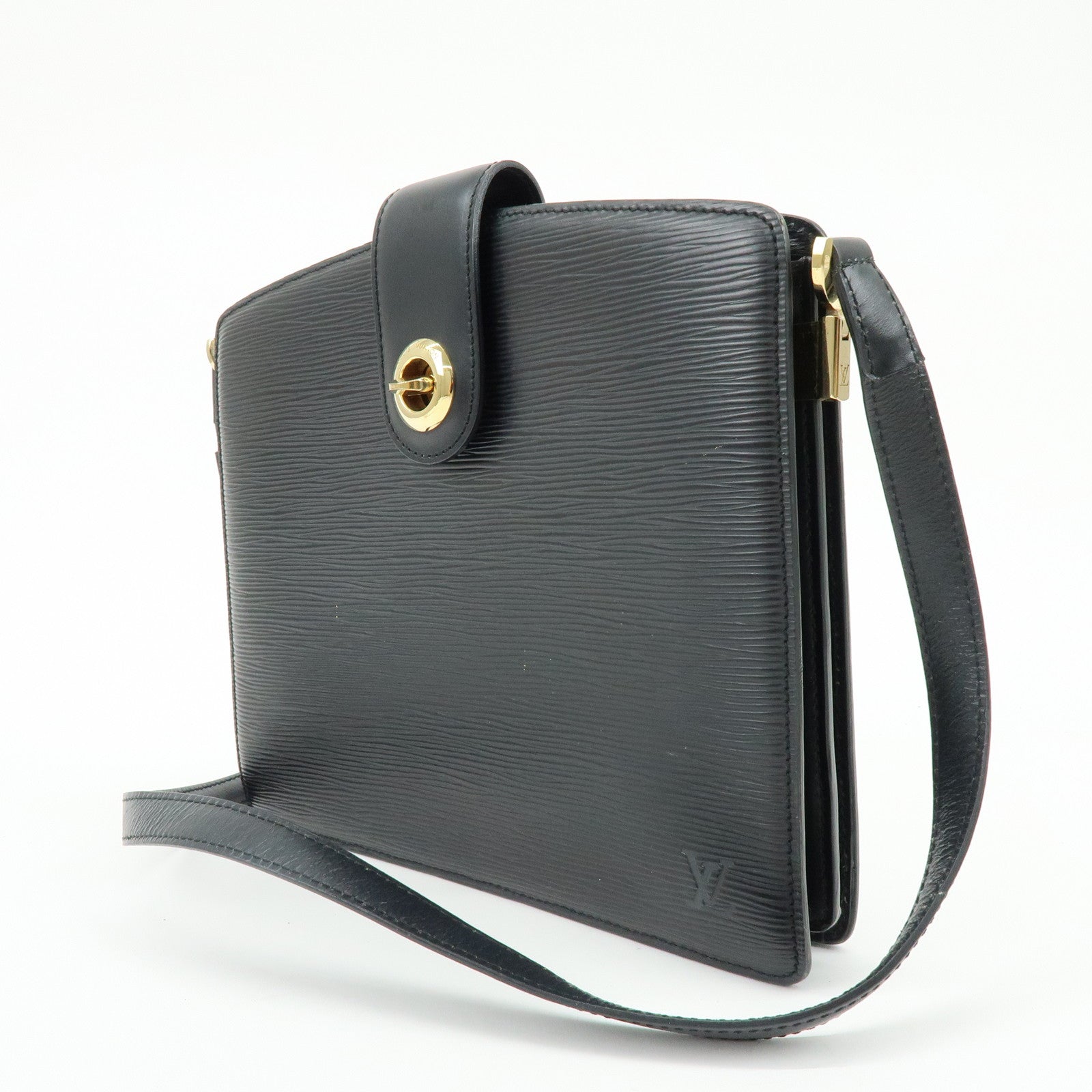 Louis Vuitton Epi Capuchin Shoulder Crossbody Bag Noir Black M52342