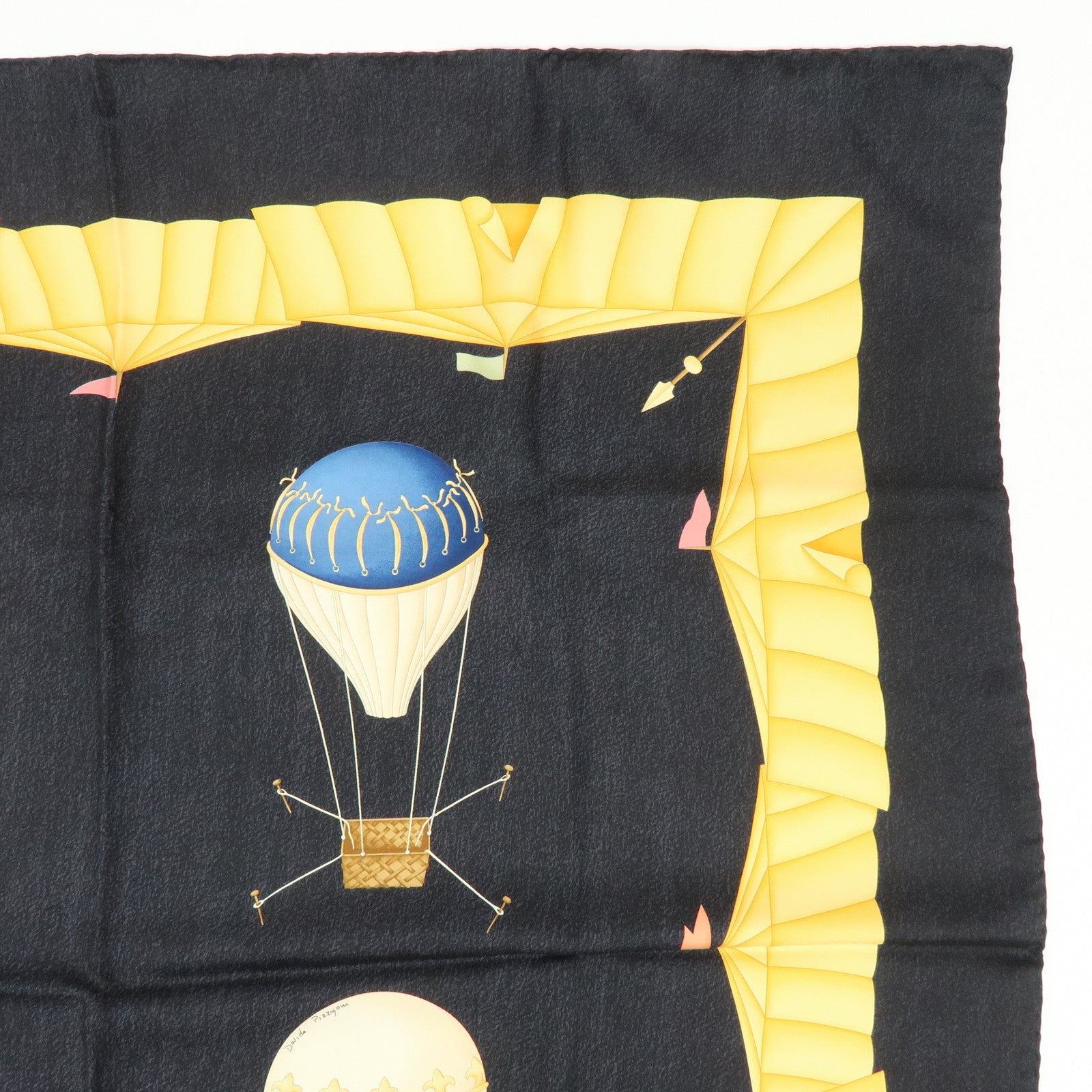 BVLGARI GIVENCHY Lot of 2 Silk 100% Scarf Black Yellow Light Purple