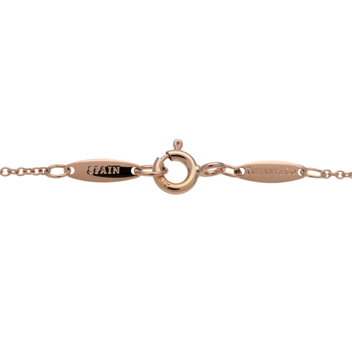 Tiffany & Co By The Yard 1P Diamond Necklace K18 750PG Rose Gold